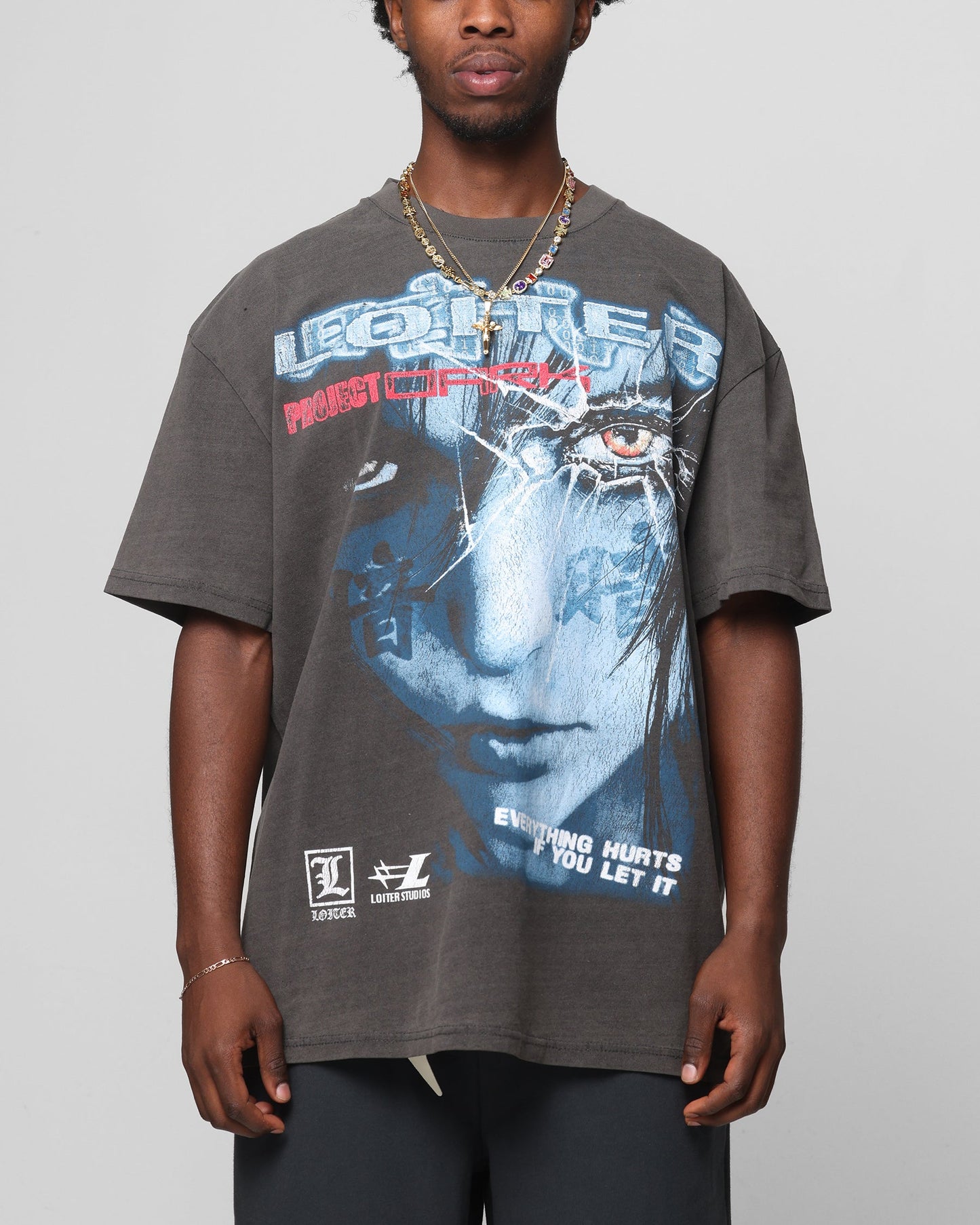 Loiter Project Dark Vintage T-Shirt Black Wash