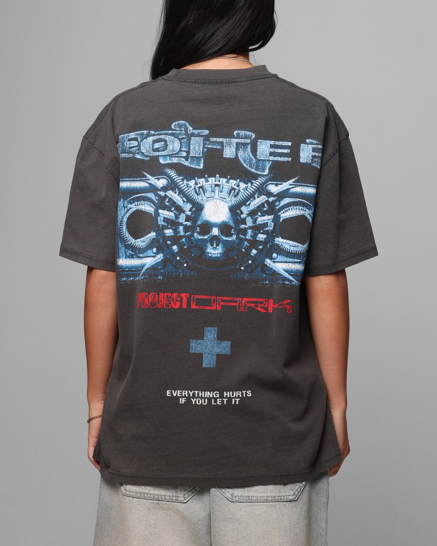 Loiter Project Dark Vintage T-Shirt Black Wash Style001