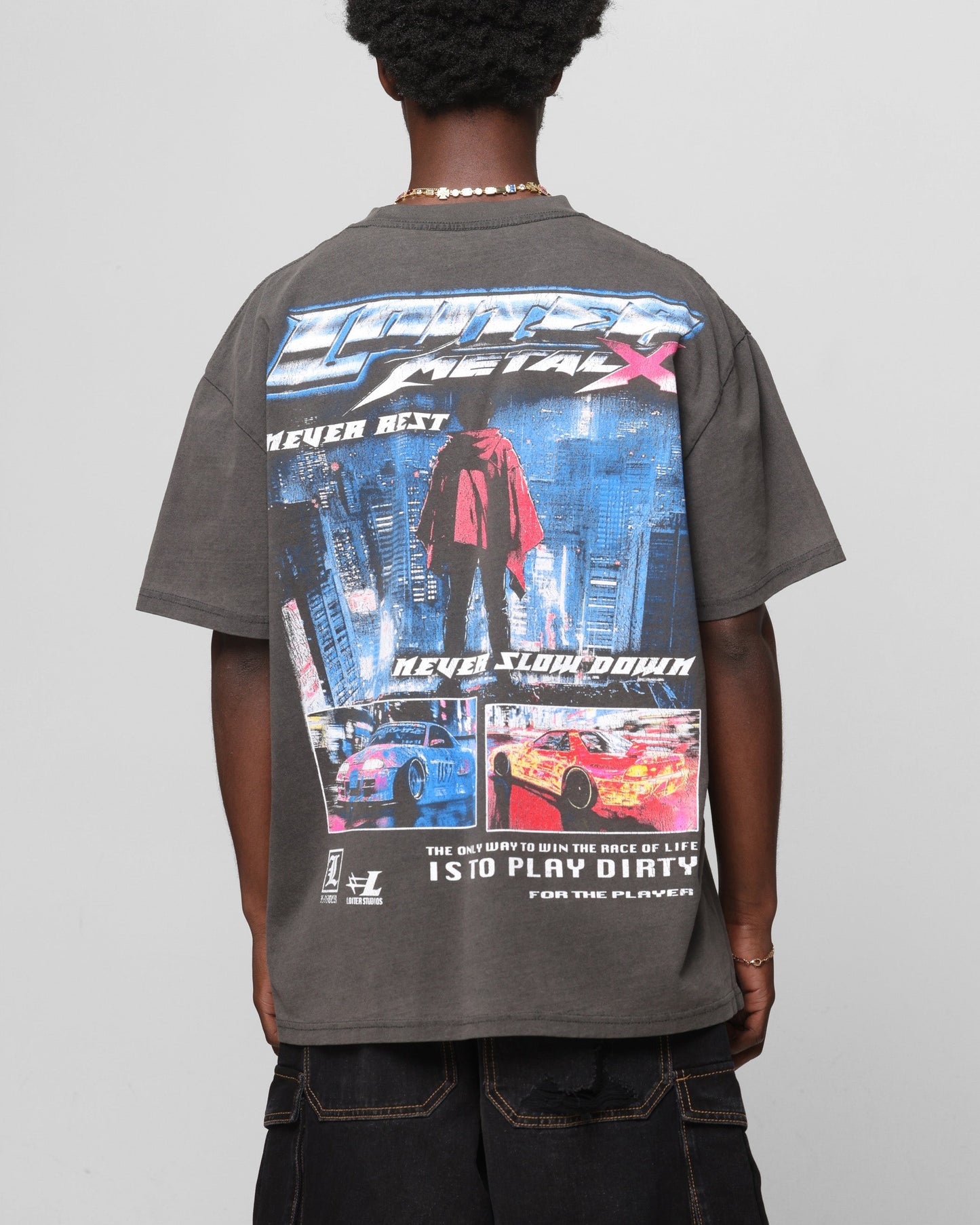 Loiter Speed Vintage T-Shirt Black Wash