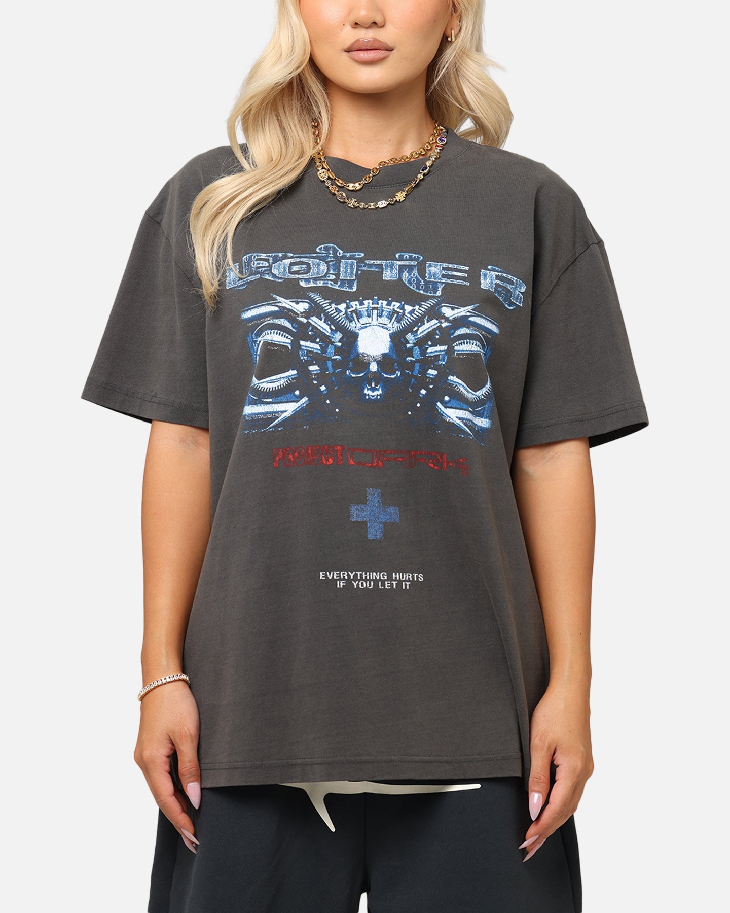 Loiter Void Vintage T-Shirt Black Wash Style001