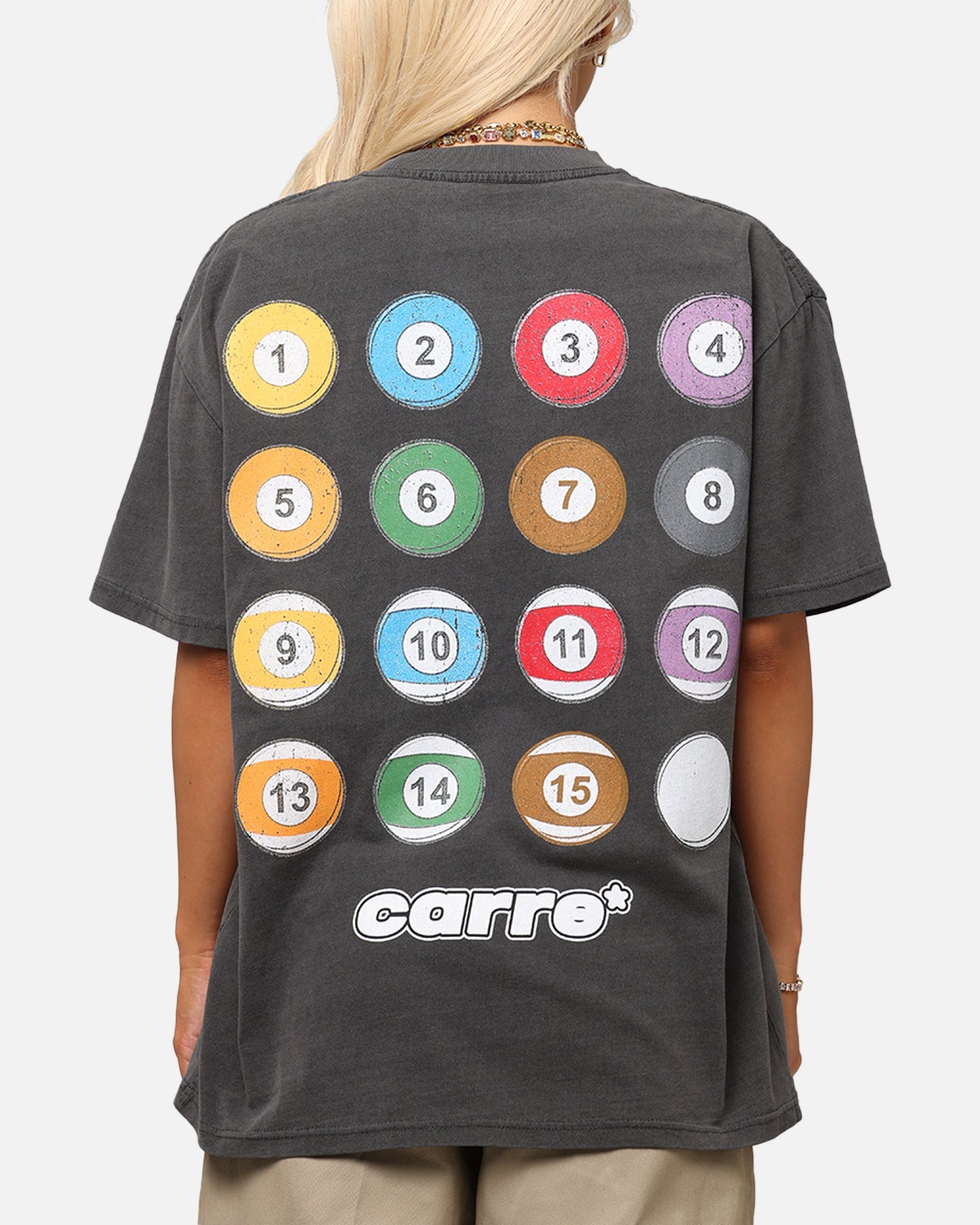 Carre Break T-Shirt Black Wash Style001