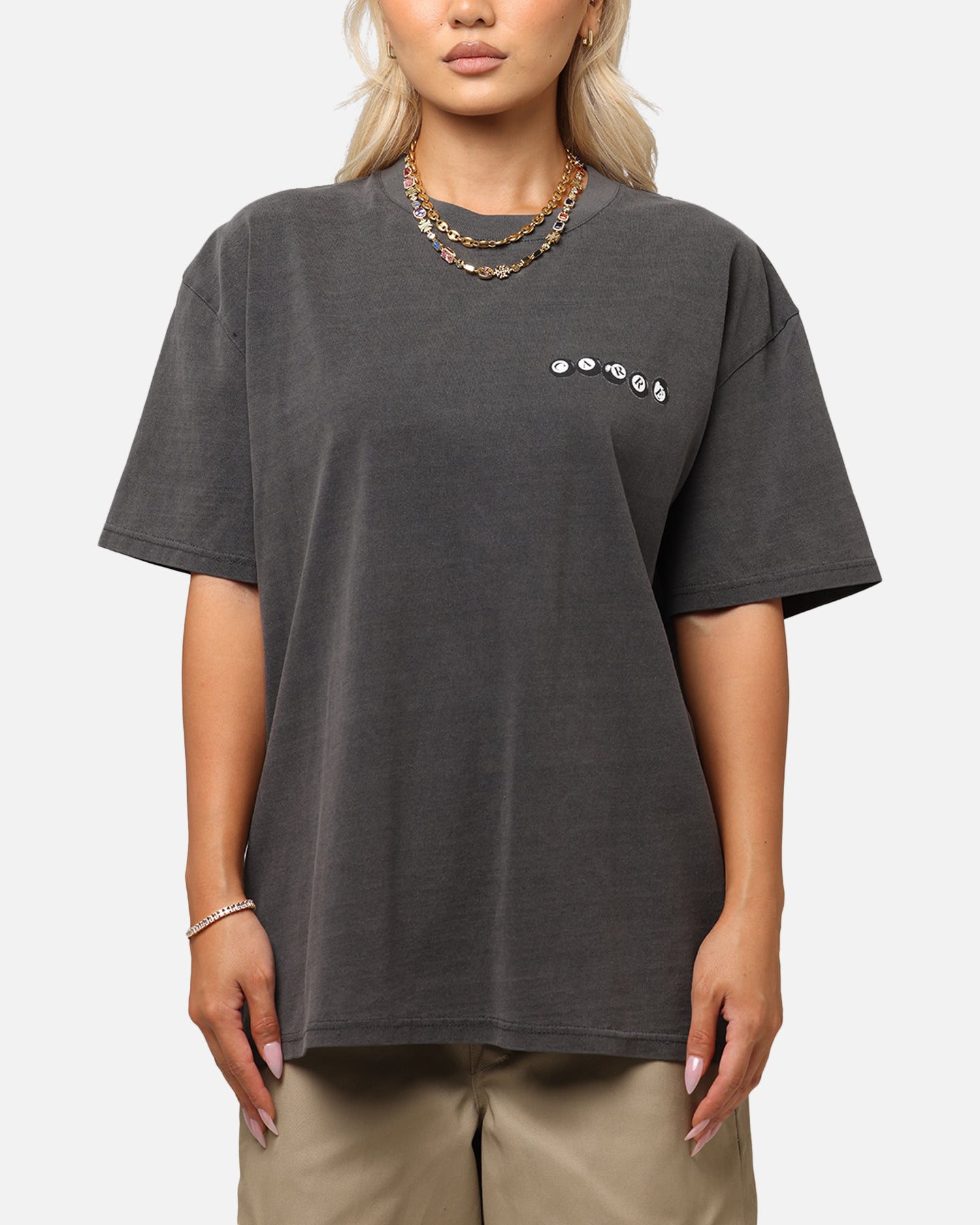 Carre Break T-Shirt Black Wash Style001