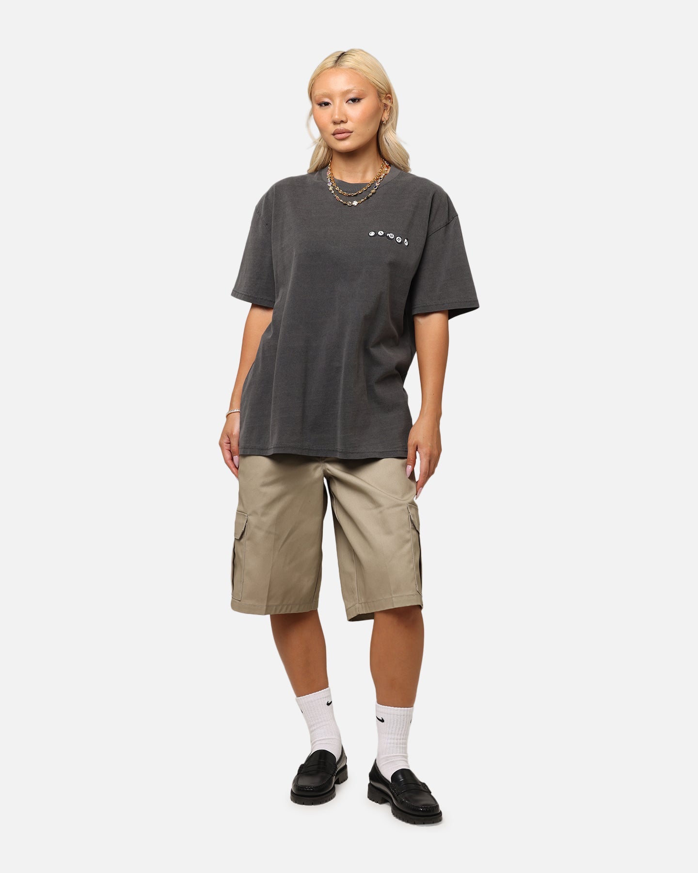 Carre Break T-Shirt Black Wash Style001