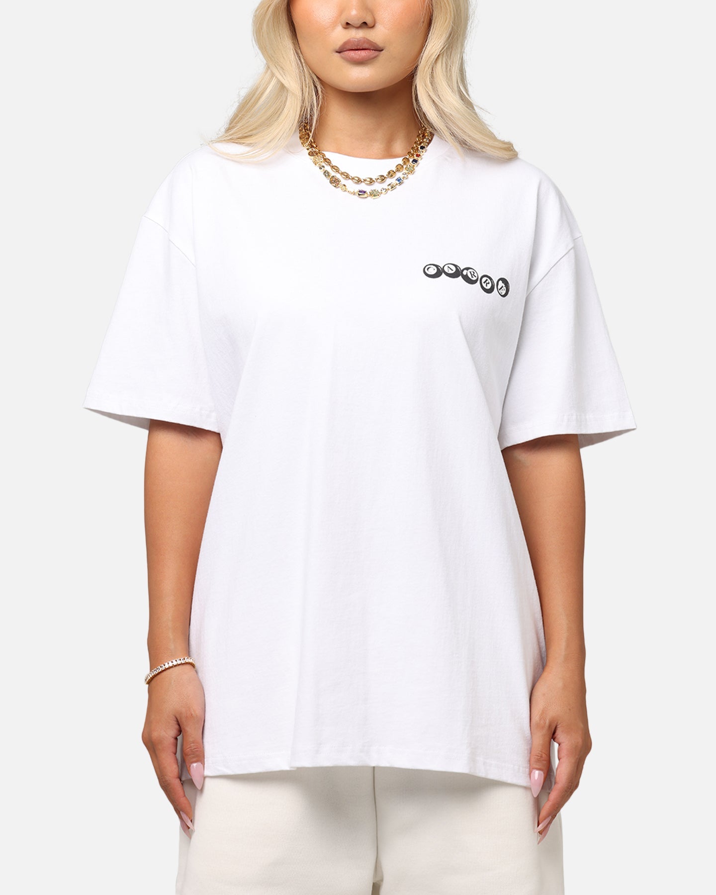 Carre Break T-Shirt White Style001