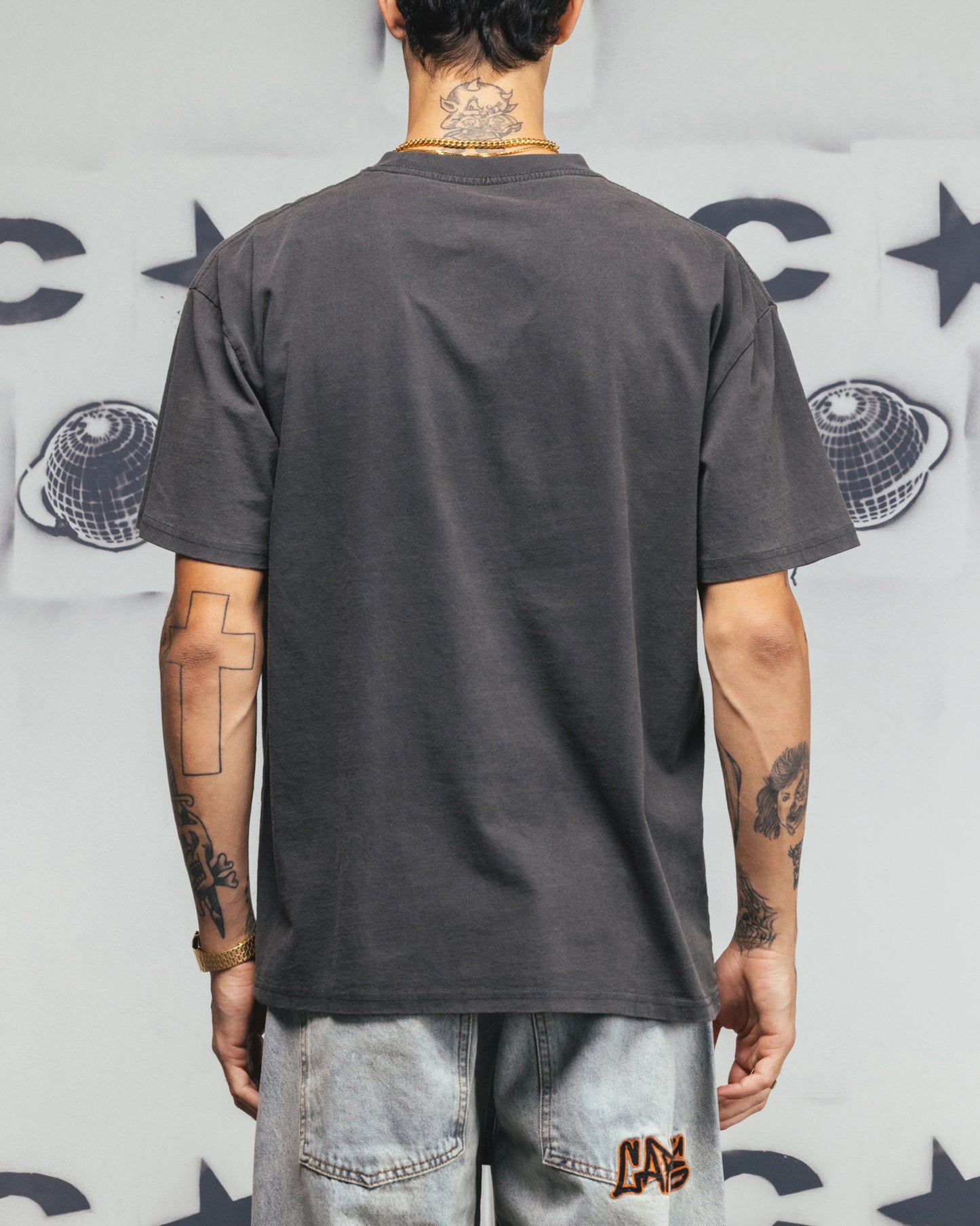 Carre Link T-Shirt Black Wash