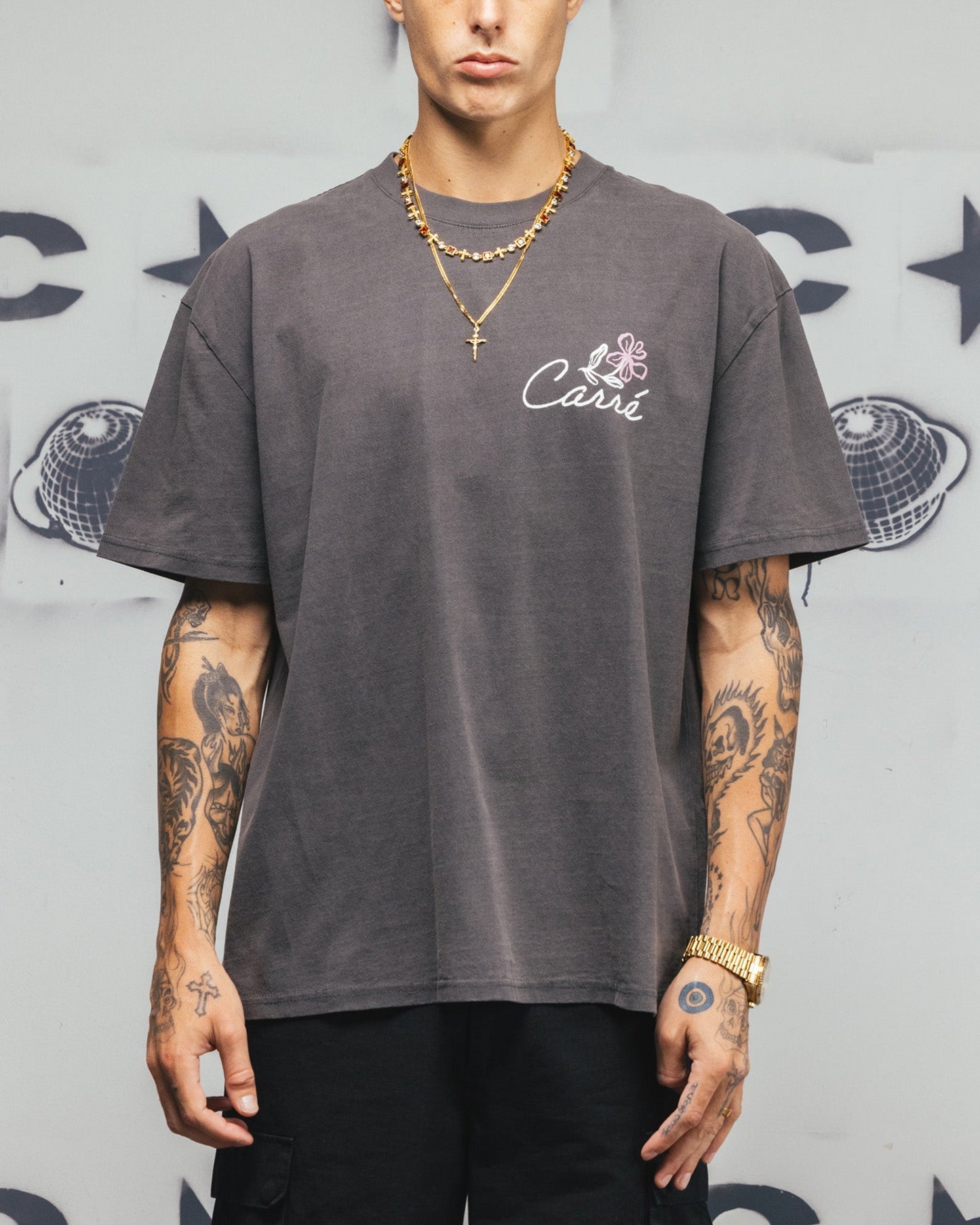 Carre Hand Picked T-Shirt Black Wash
