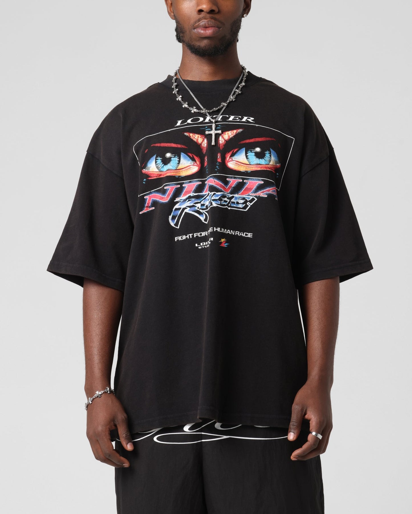 Loiter Ninja Vintage T-Shirt Vintage Black