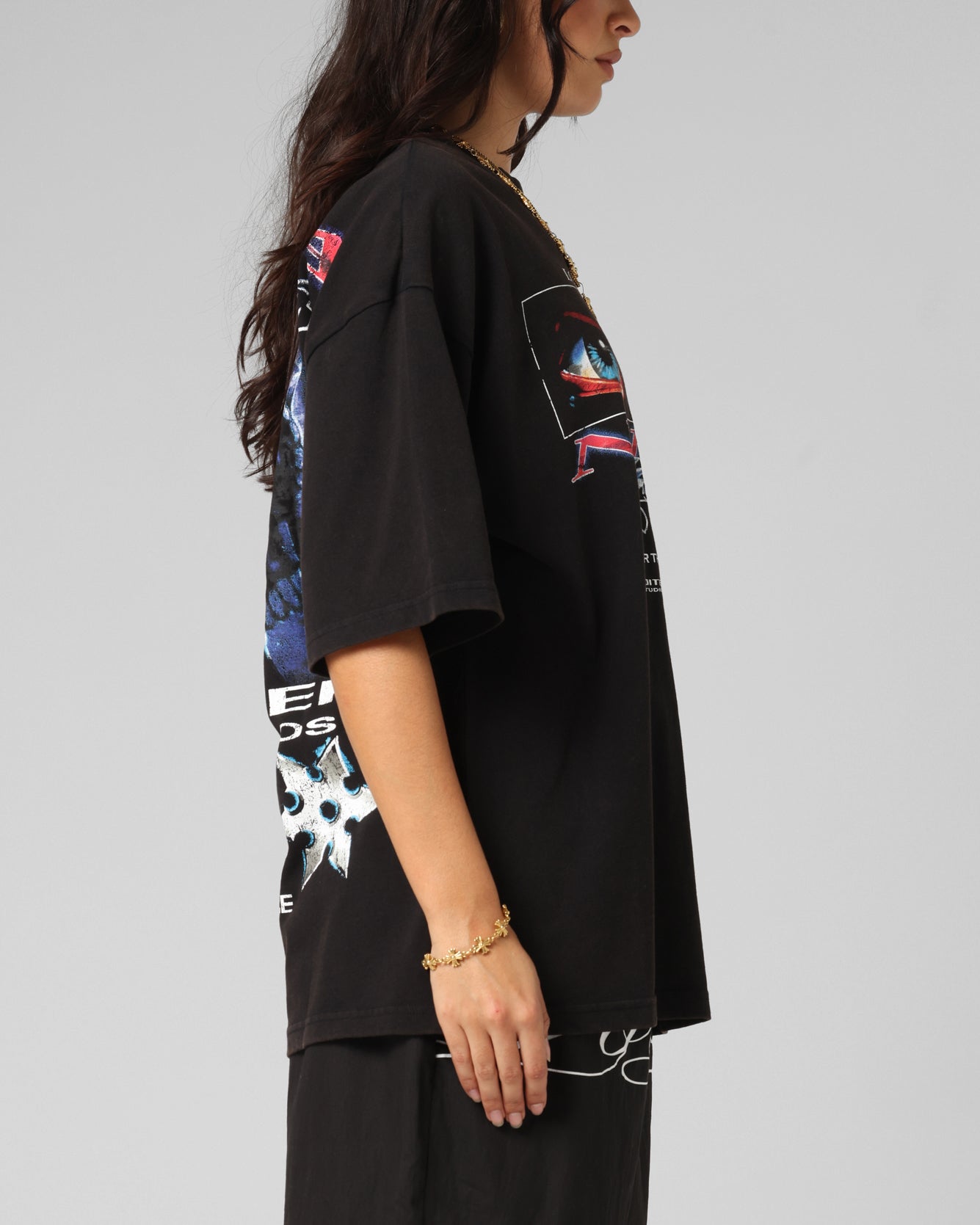 Loiter Ninja Vintage T-Shirt Vintage Black Style001