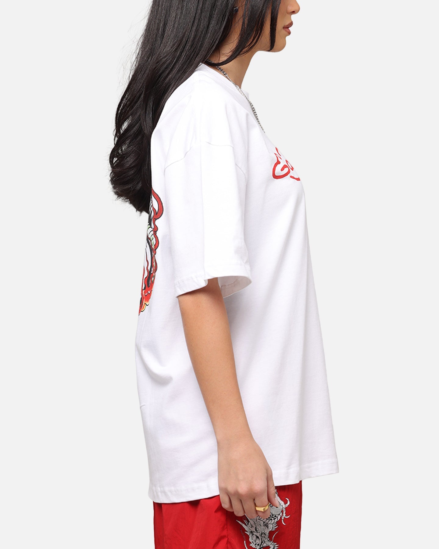 Ed Hardy Flaming Cobra T-Shirt White Style001