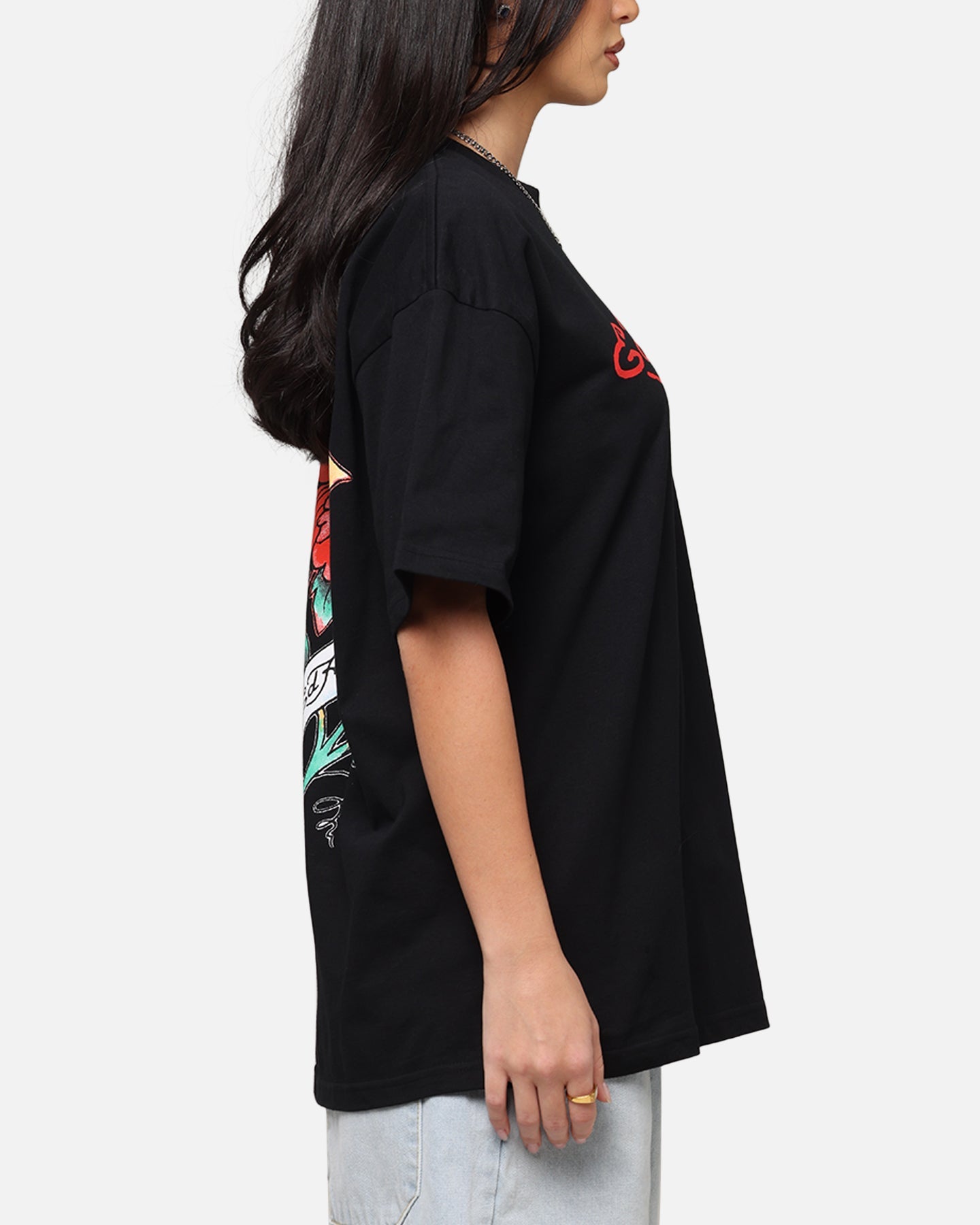 Ed Hardy Flourish Script T-Shirt Black Style001
