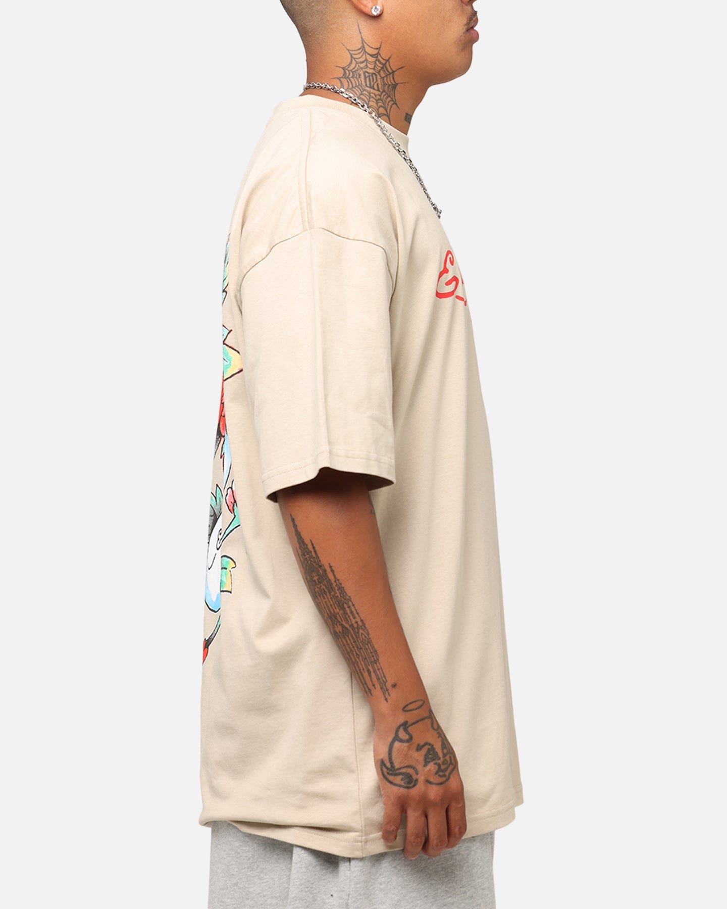 Ed Hardy Flourish Script T-Shirt Stone