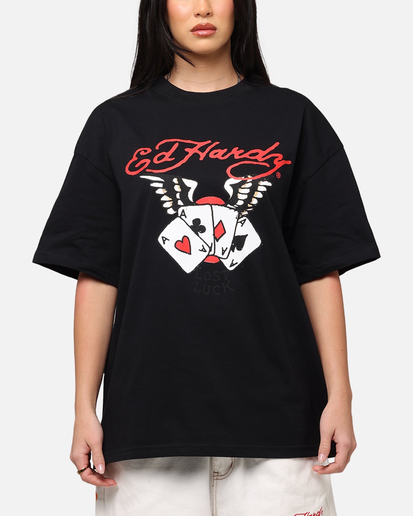 Ed Hardy Lost Luck T-Shirt Black Style001