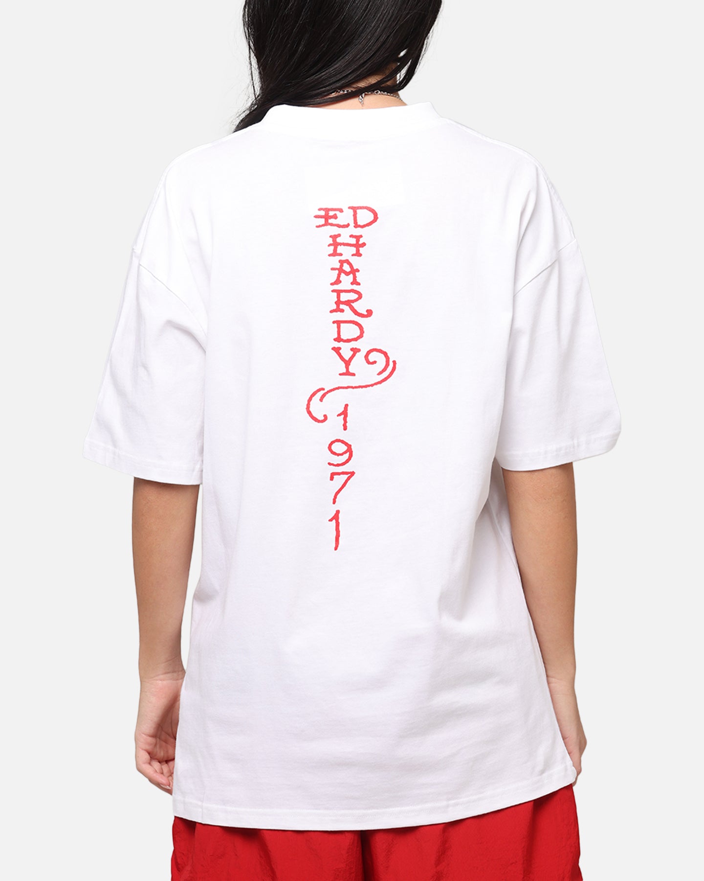Ed Hardy Lost Luck T-Shirt White Style001