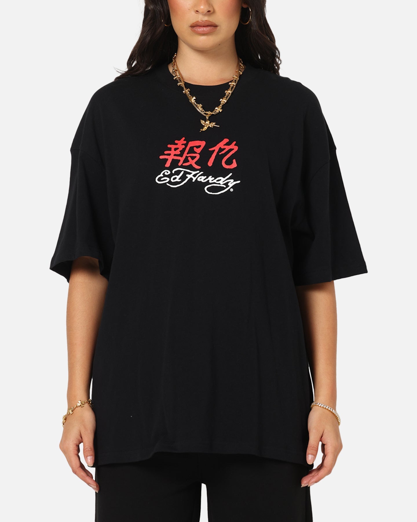 Ed Hardy Panther Ray T-Shirt Black Style001