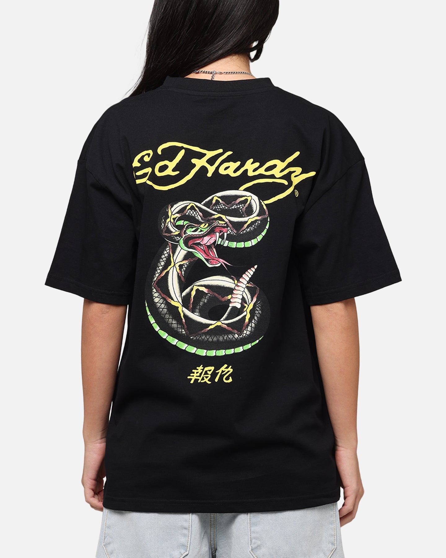 Ed Hardy Rattlesnake Reign T-Shirt Black Style001