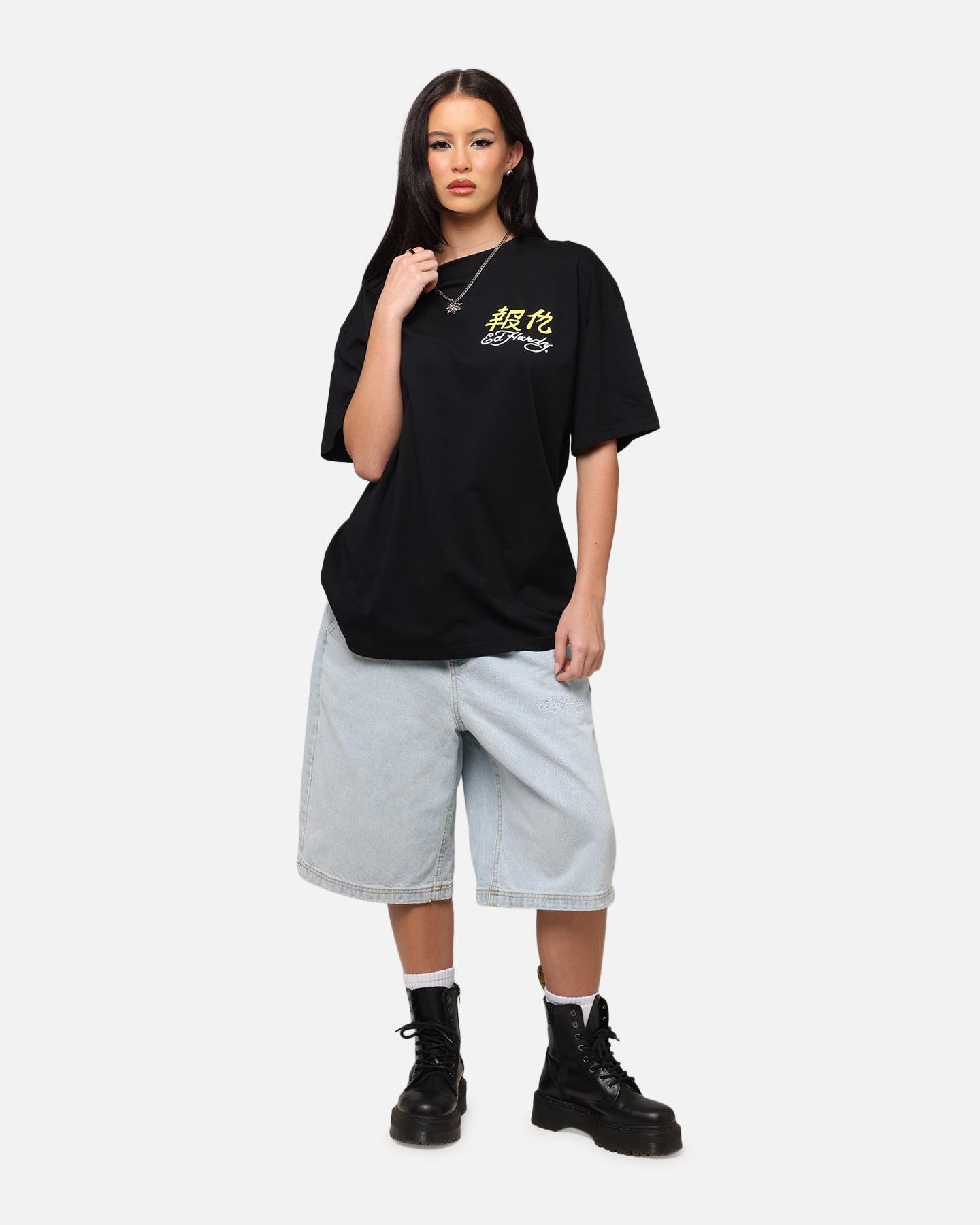 Ed Hardy Rattlesnake Reign T-Shirt Black Style001
