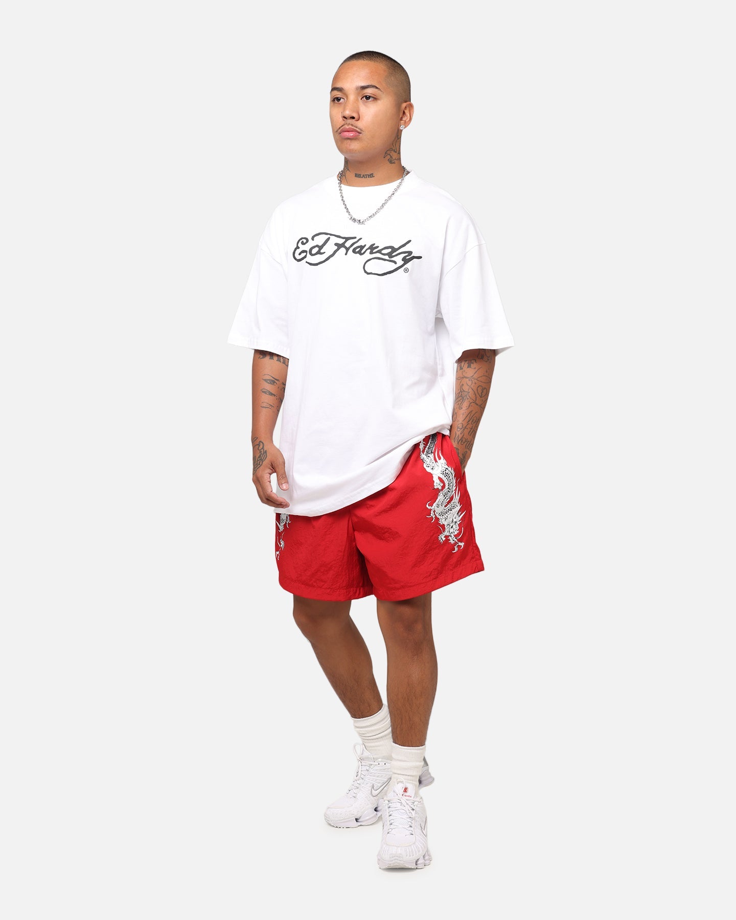 Ed Hardy Tiger Stamp T-Shirt White