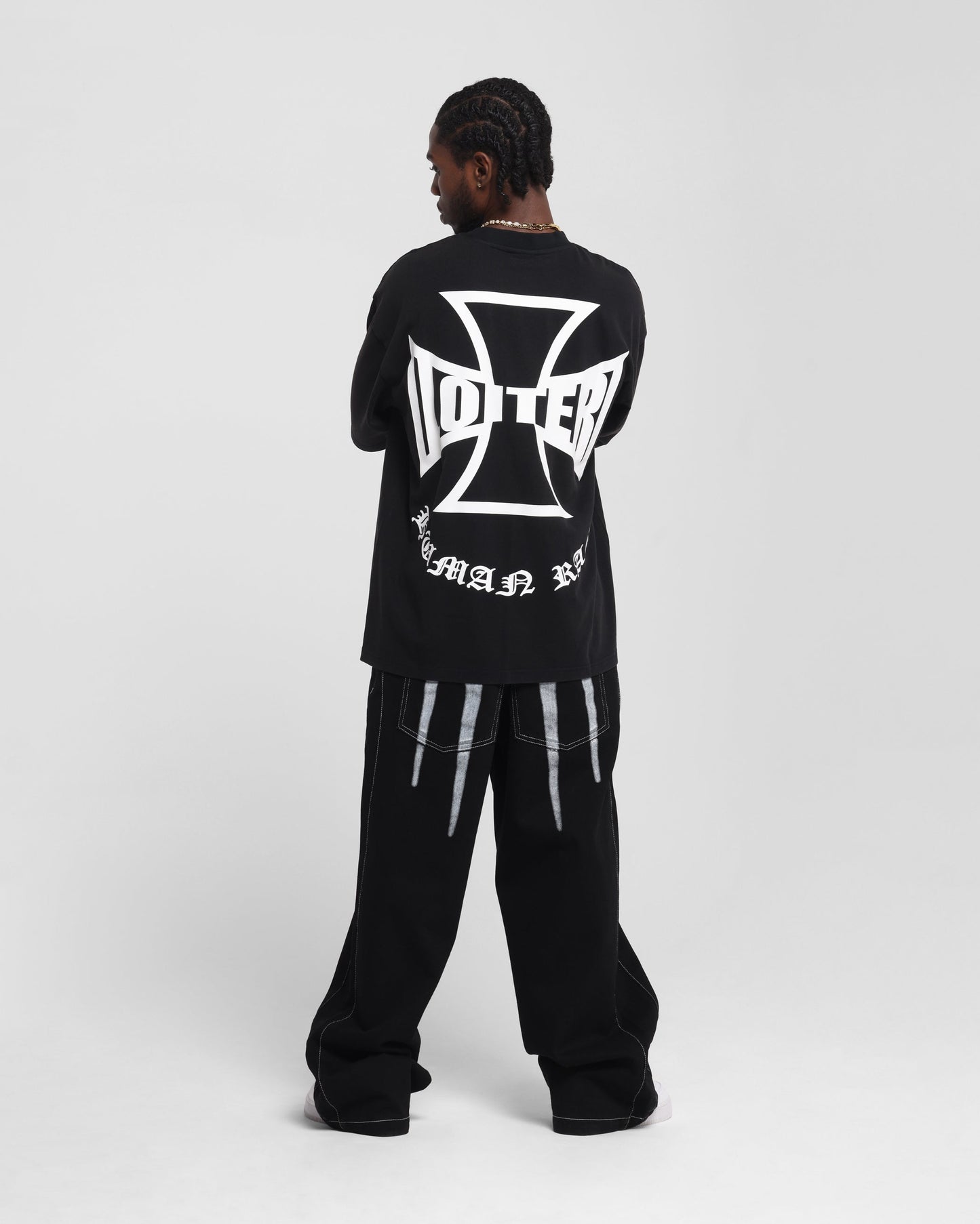 Loiter Biker Vintage T-Shirt Vintage Black