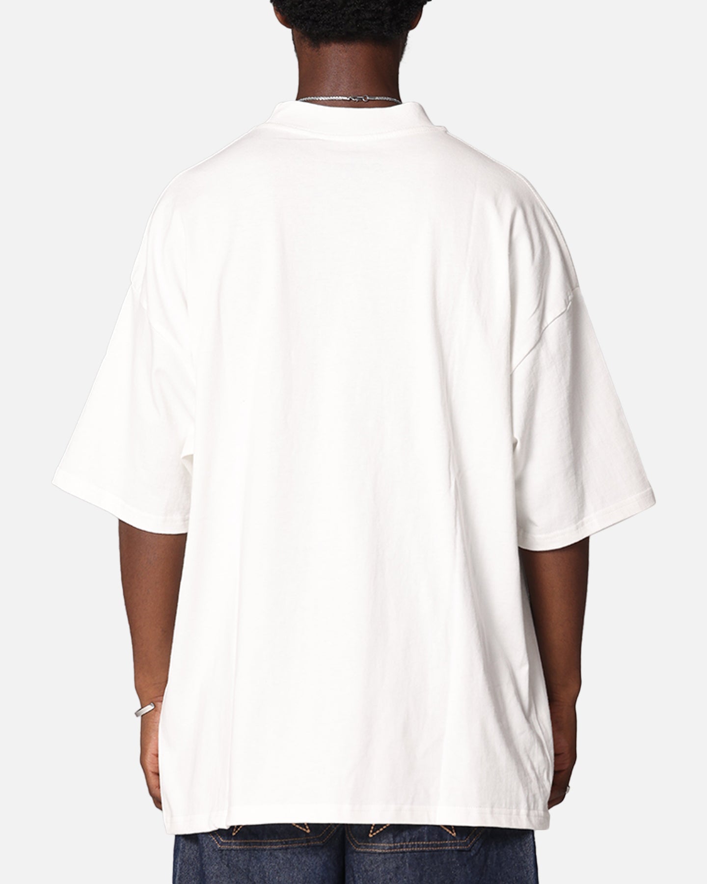 Carre Die Mock Neck T-Shirt Off White