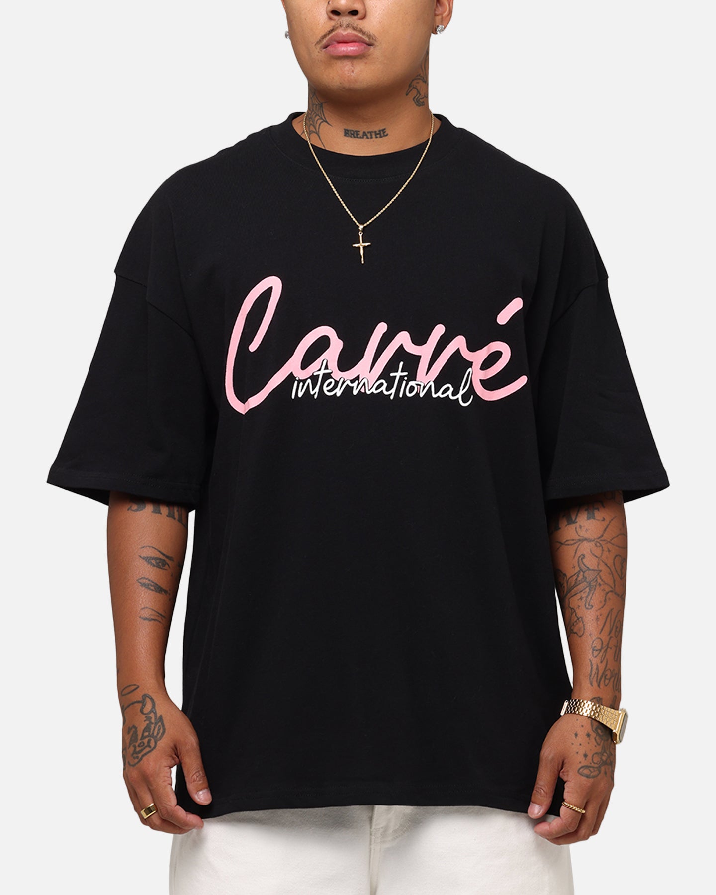 Carre International Script T-Shirt Black
