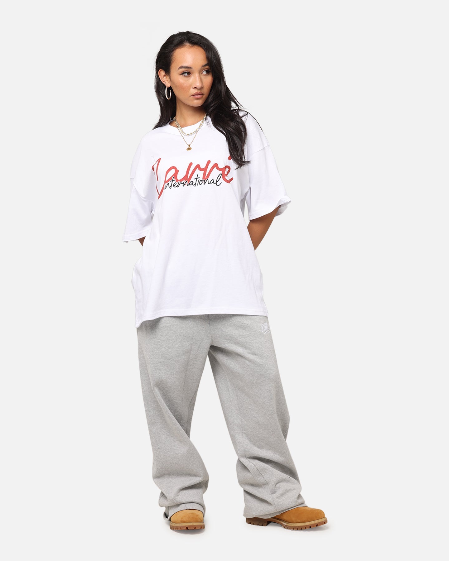Carre International Script T-Shirt White Style001