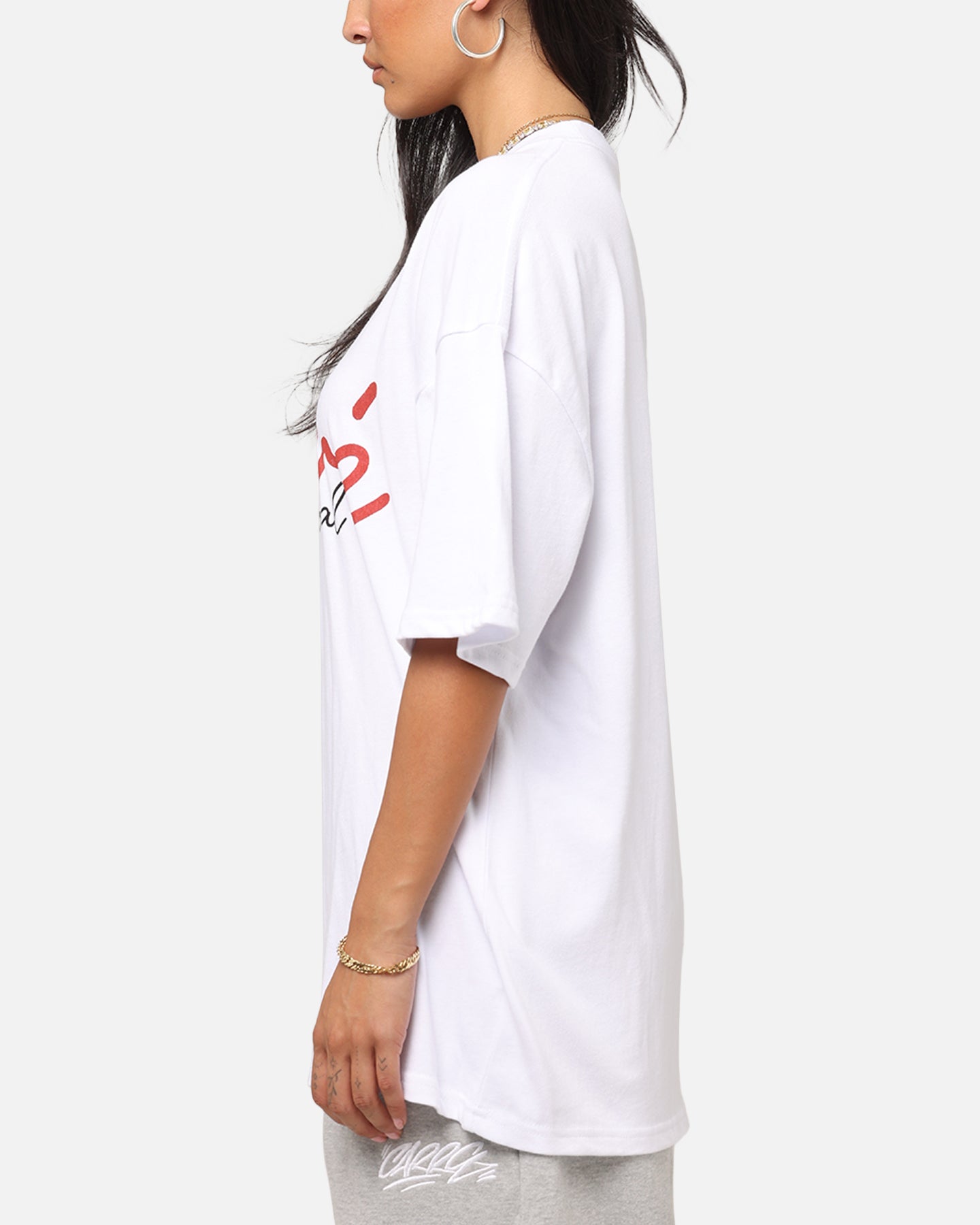 Carre International Script T-Shirt White Style001