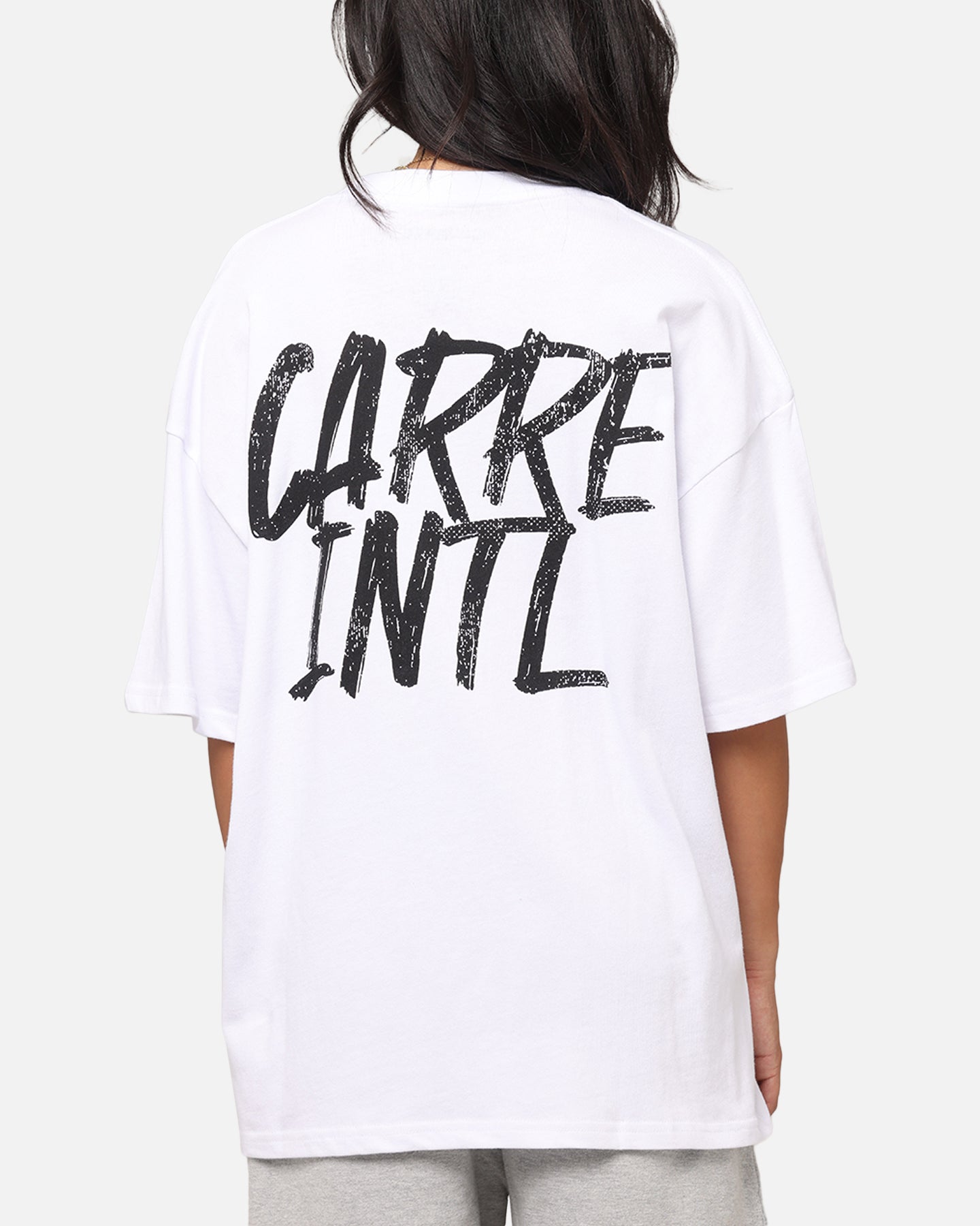 Carre Intl Drop Shoulder T-Shirt White Style001