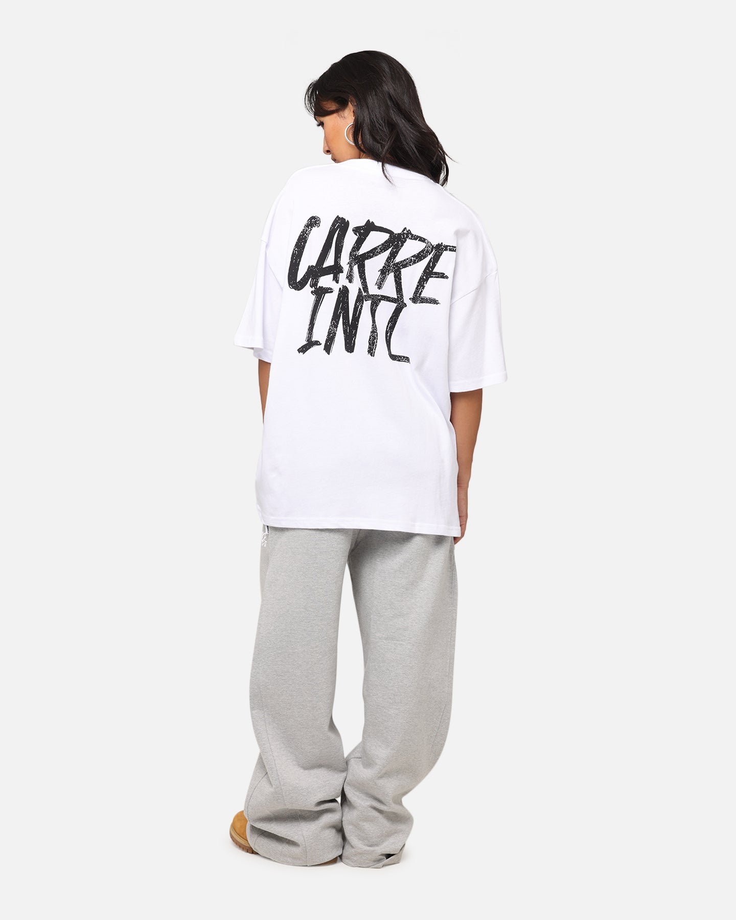 Carre Intl Drop Shoulder T-Shirt White Style001