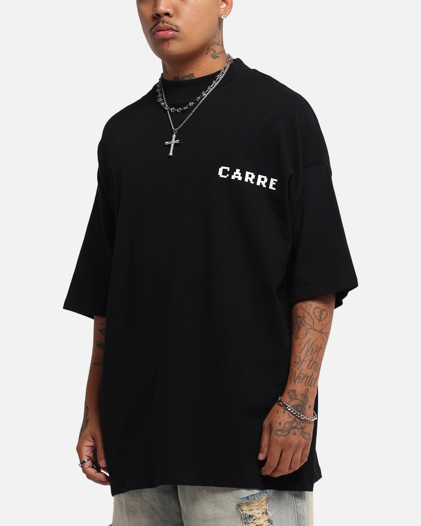 Carre Level Up Mock Neck T-Shirt Black
