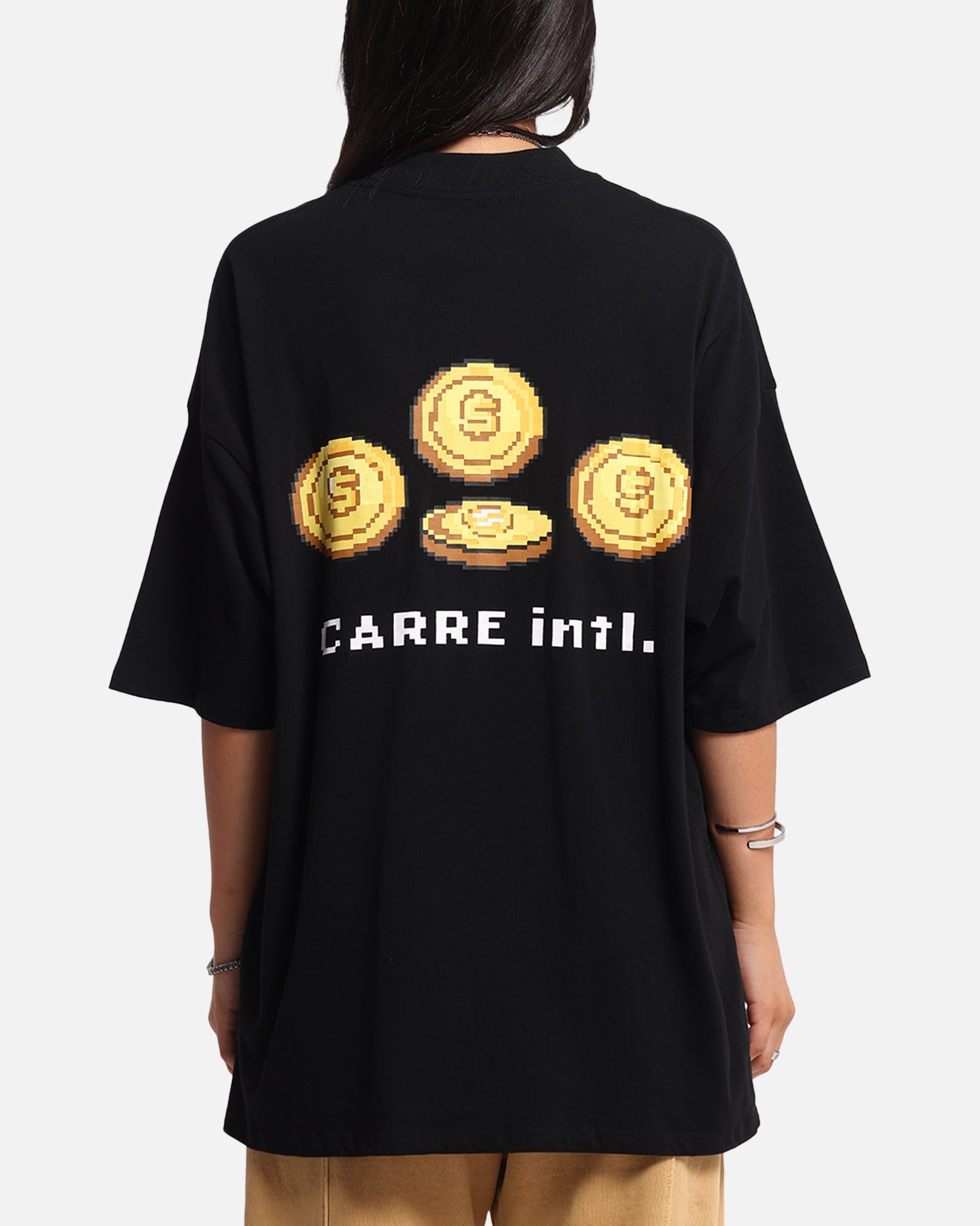 Carre Level Up Mock Neck T-Shirt Black Style001