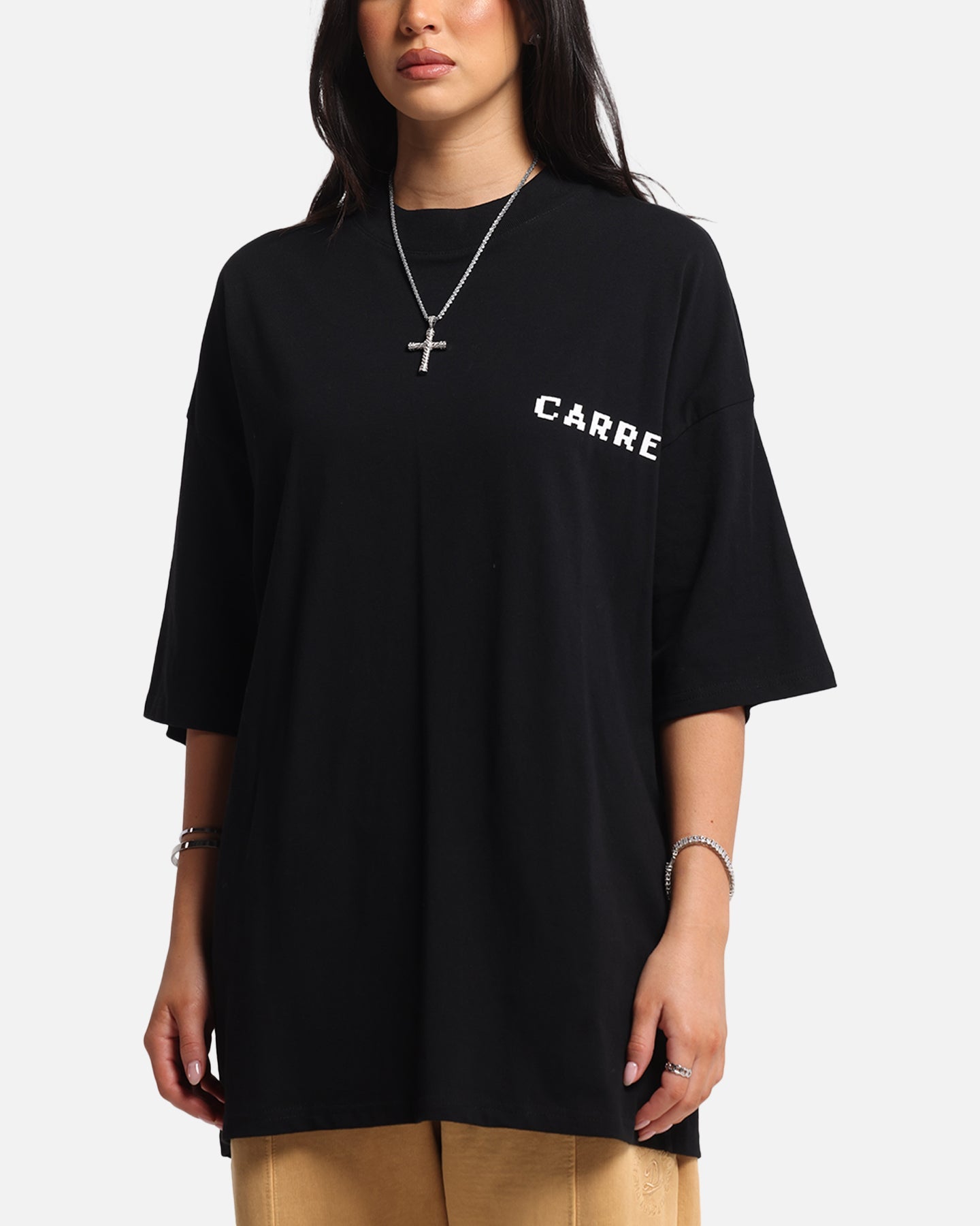 Carre Level Up Mock Neck T-Shirt Black Style001