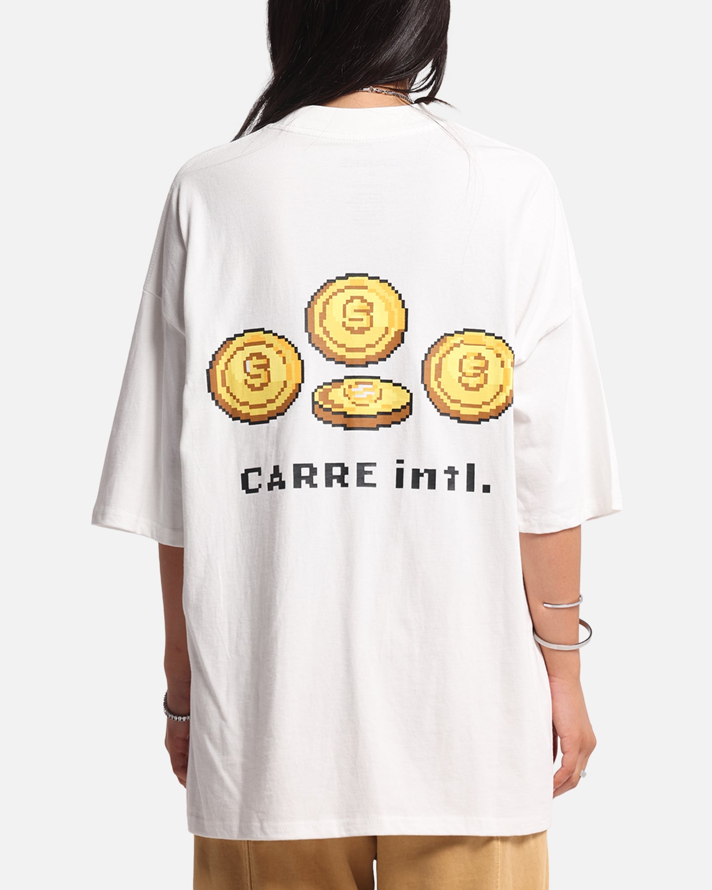 Carre Level Up Mock Neck T-Shirt Off White Style001