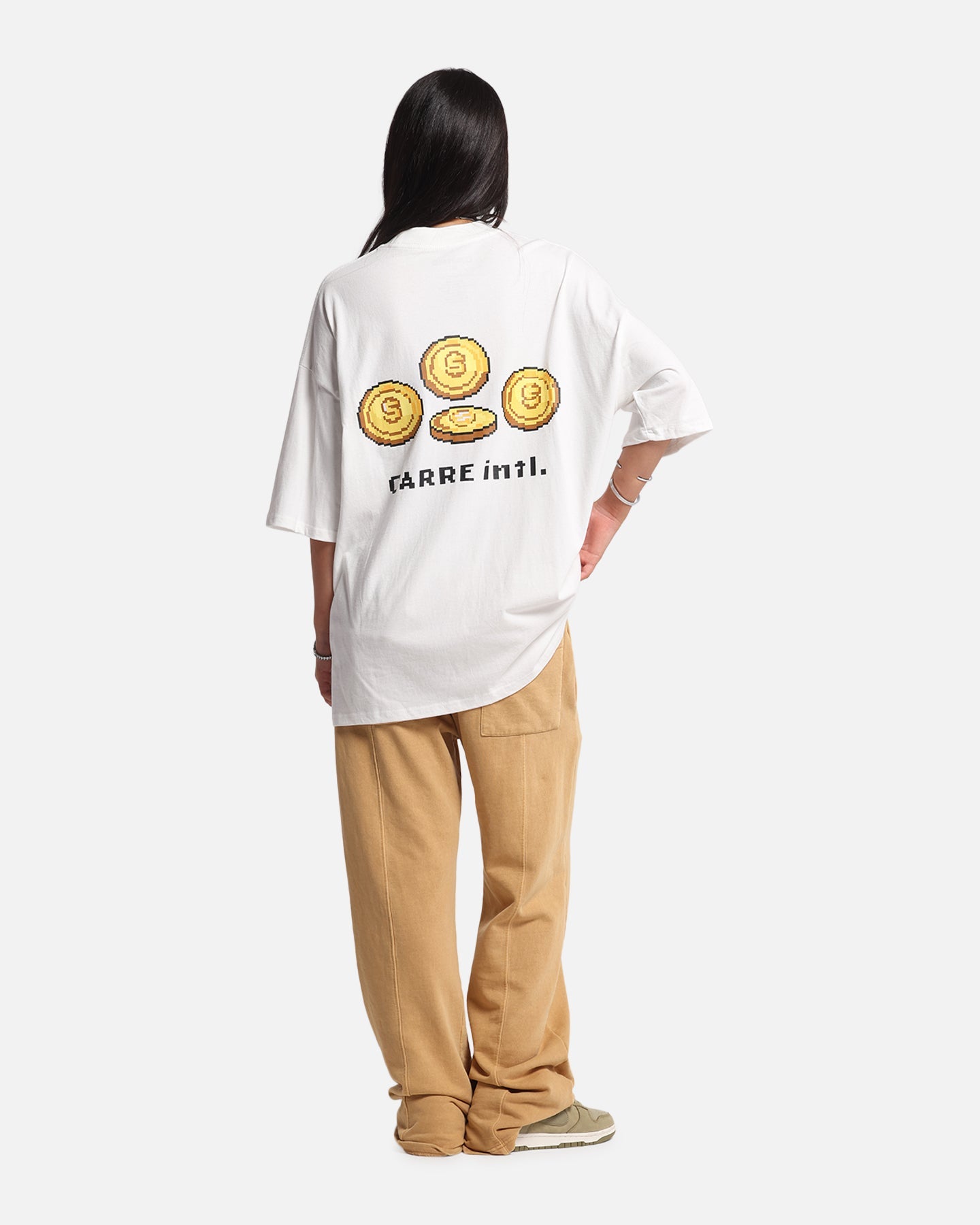 Carre Level Up Mock Neck T-Shirt Off White Style001