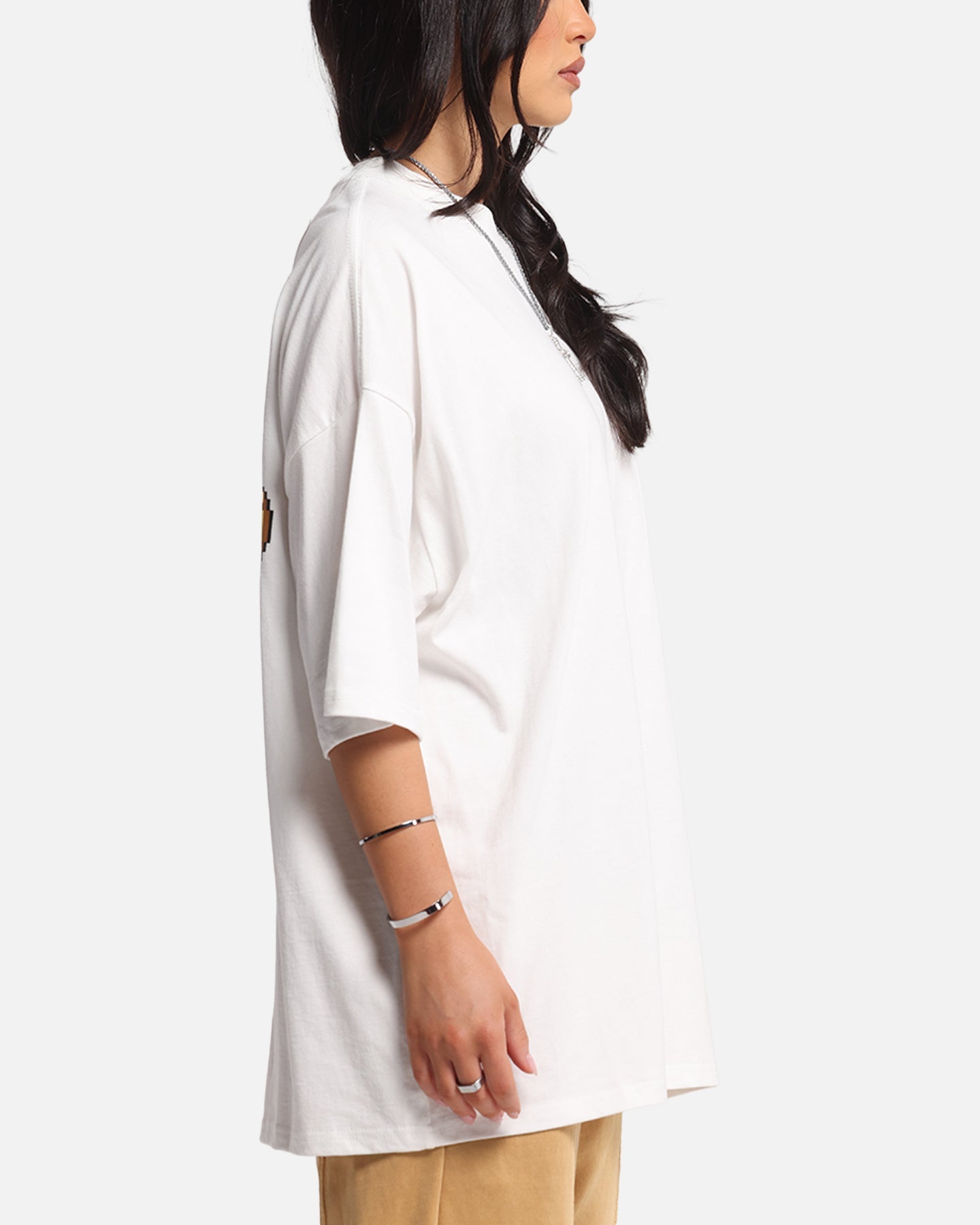 Carre Level Up Mock Neck T-Shirt Off White Style001