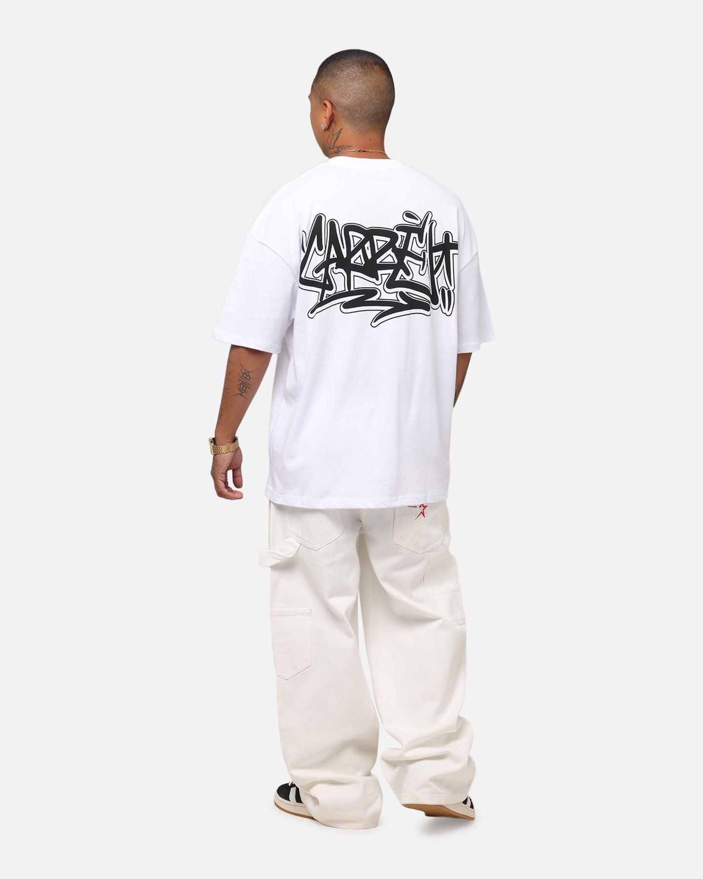 Carre Tagged Drop Shoulder T-Shirt White