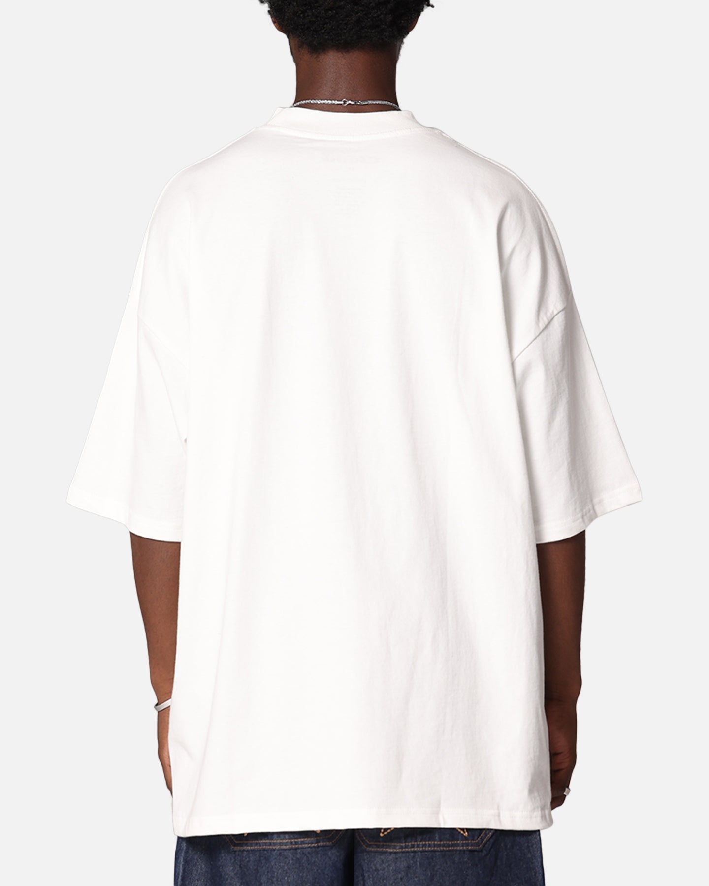Carre Game Over Mock Neck T-Shirt Off White