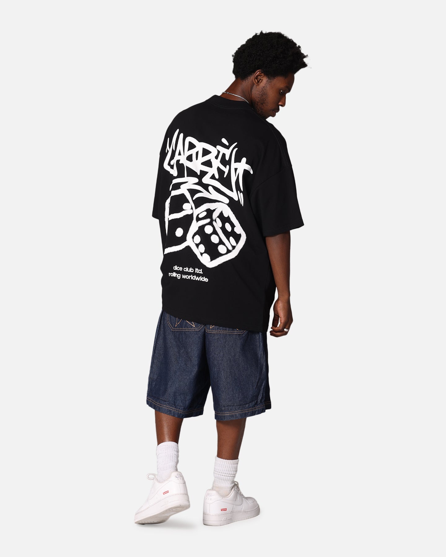 Carre Rolling Worldwide Mock Neck T-Shirt Black