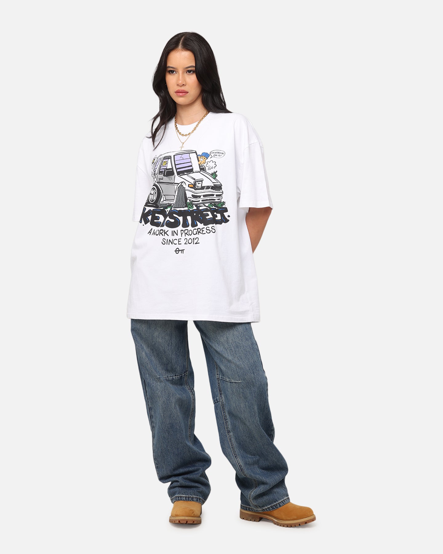 Key Street X FRKO Wip T-Shirt White Style001
