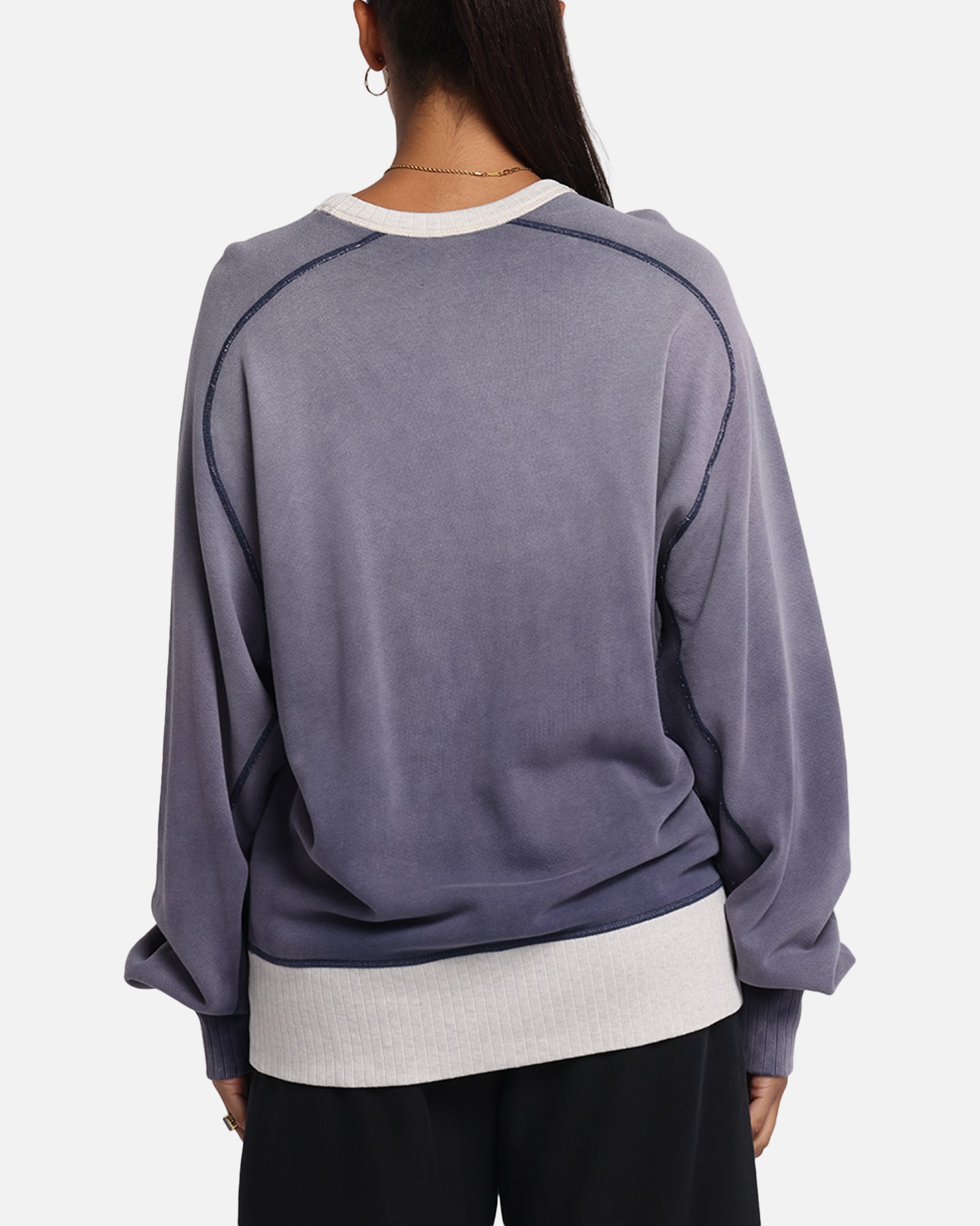 Champion 50's Saddle Crew Sweatshirt Athletic Navy Style001