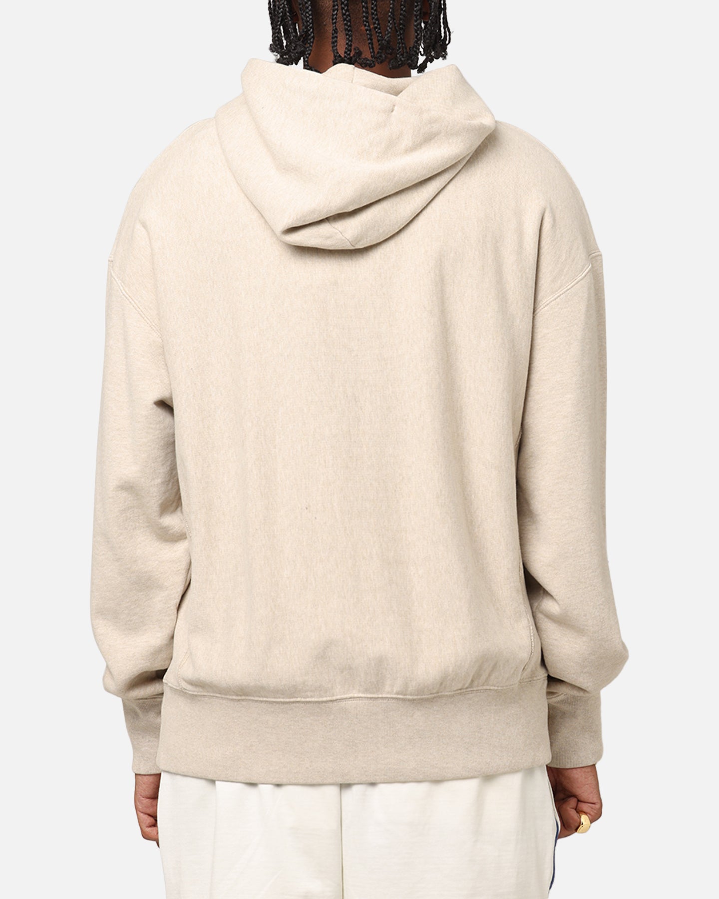 Champion Vintage Logo Sweatshirt Hoodie Oatmeal Heather