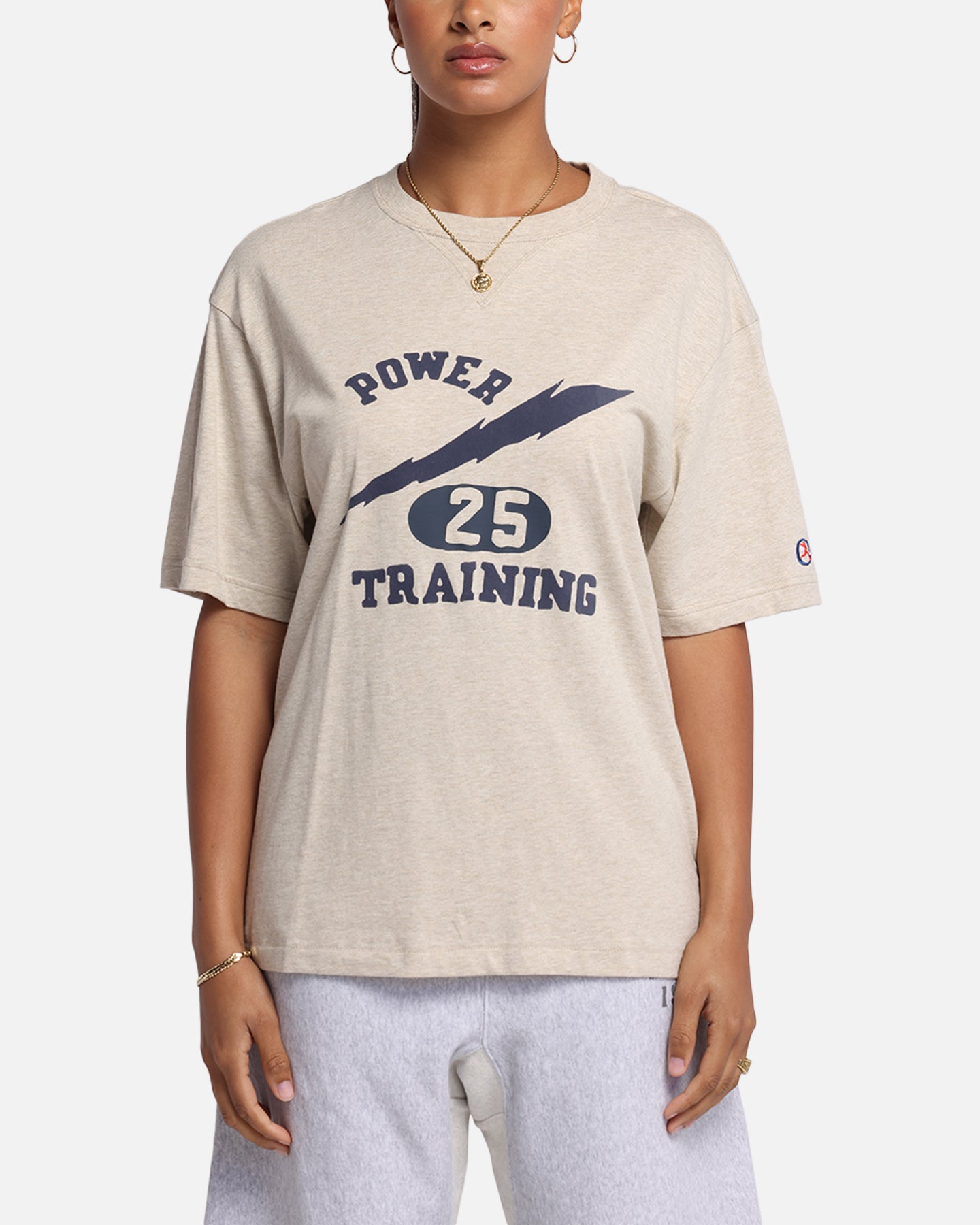 Champion Vintage Mix P.E Class T-Shirt Oatmeal Heather Style001