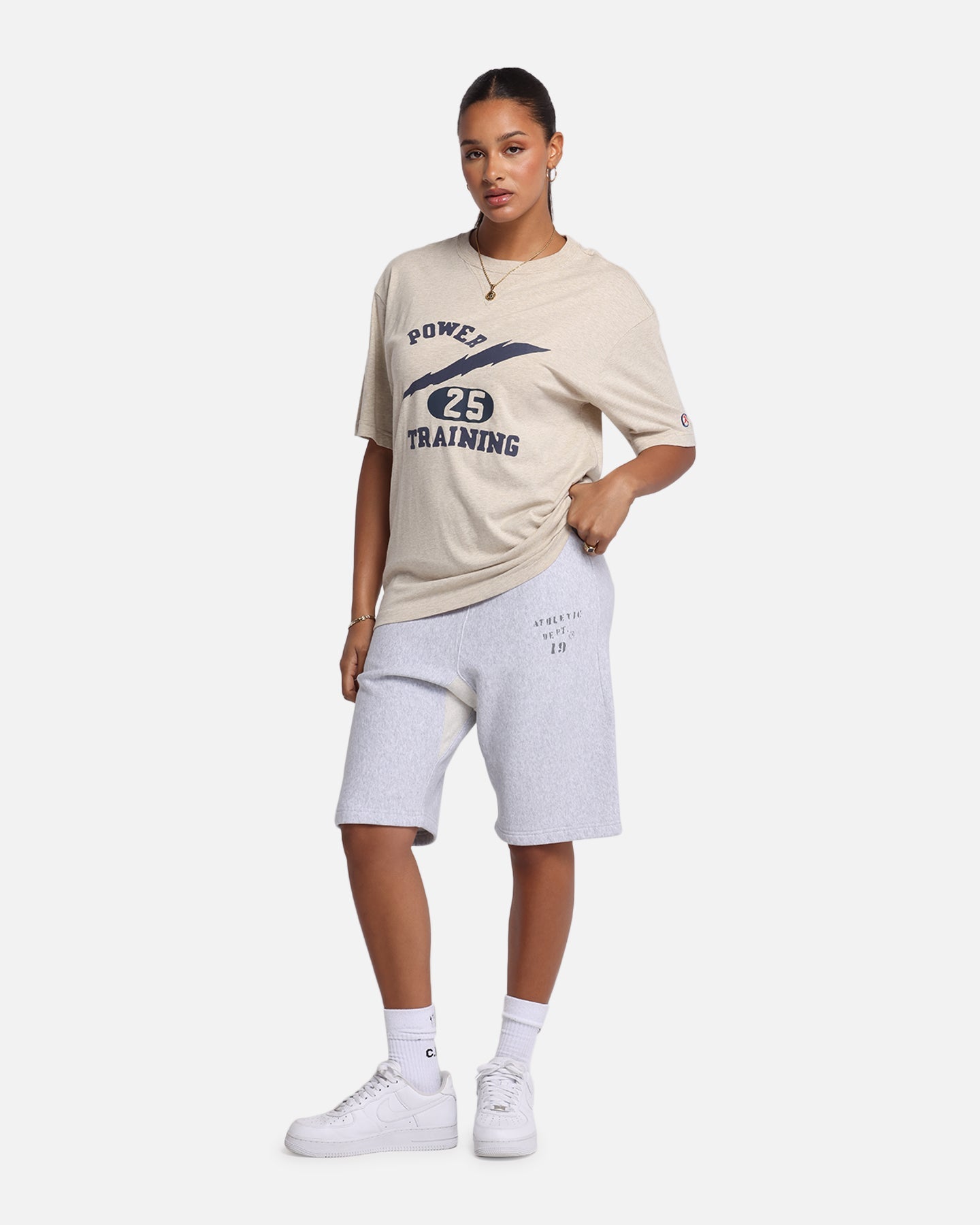 Champion Vintage Mix P.E Class T-Shirt Oatmeal Heather Style001