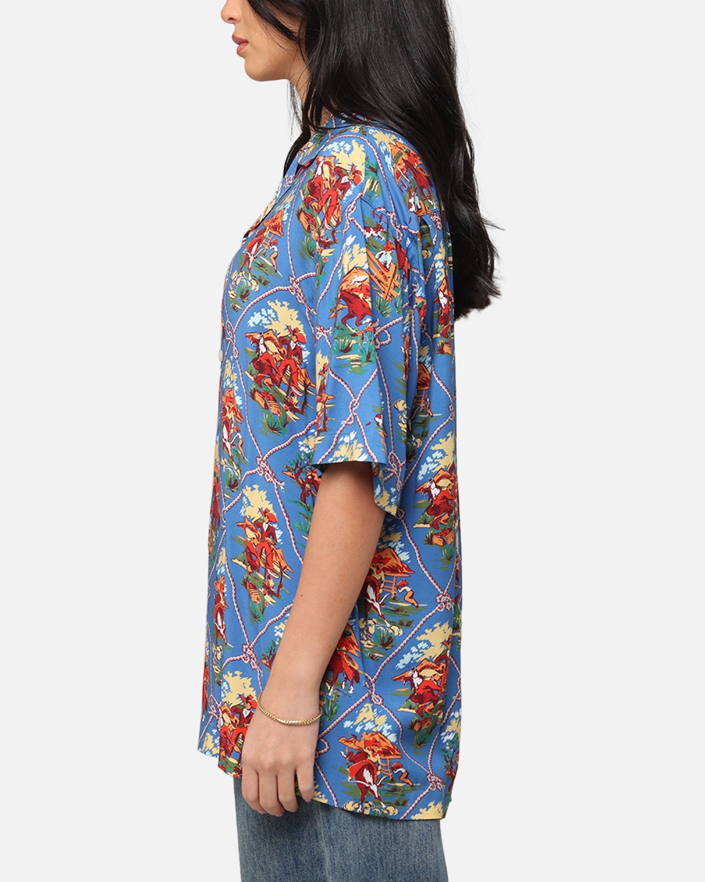 Champion Route 40 Drifter Button Up Shirt Teal Style001