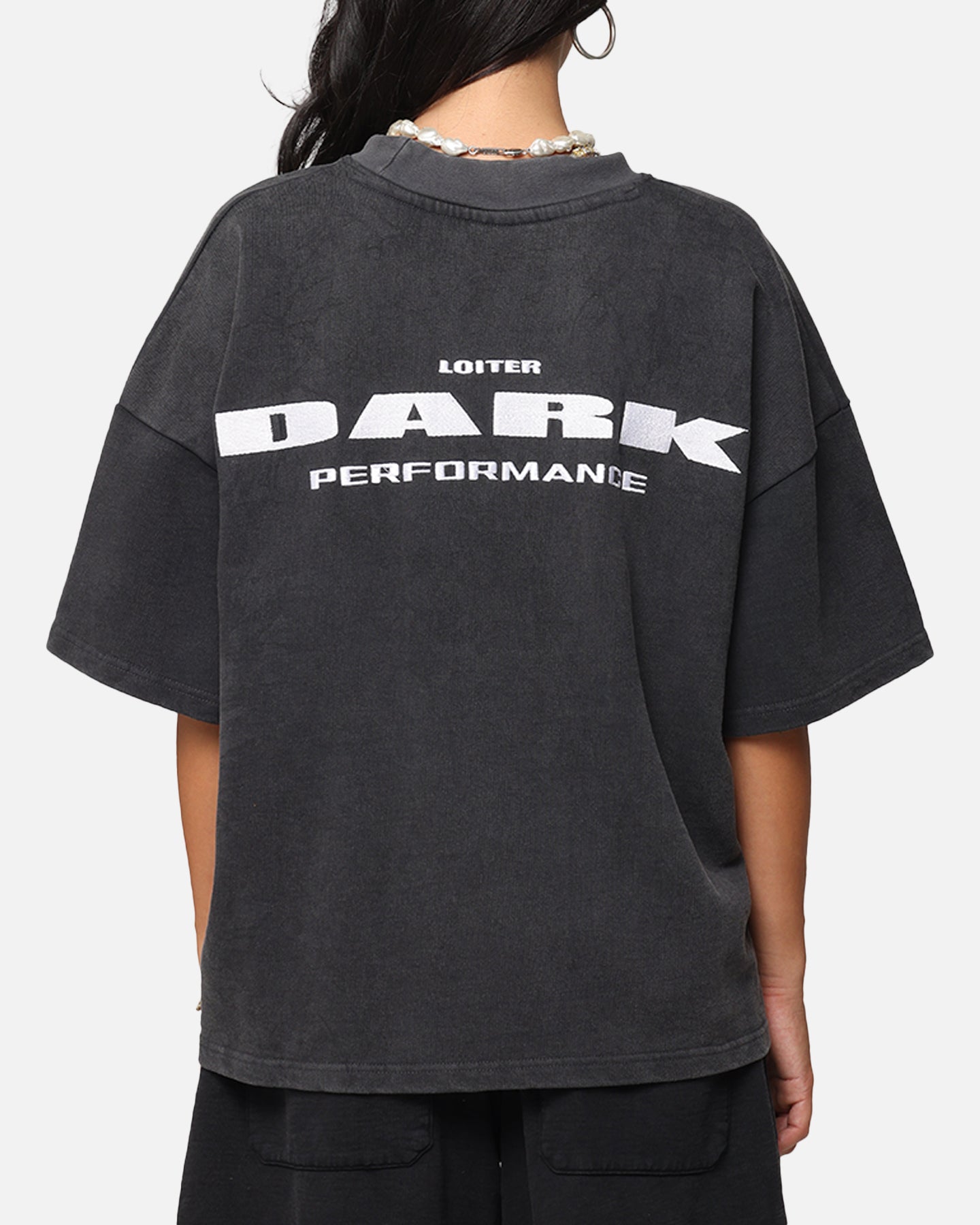 Loiter Dark Performance T-Shirt Charcoal Style001