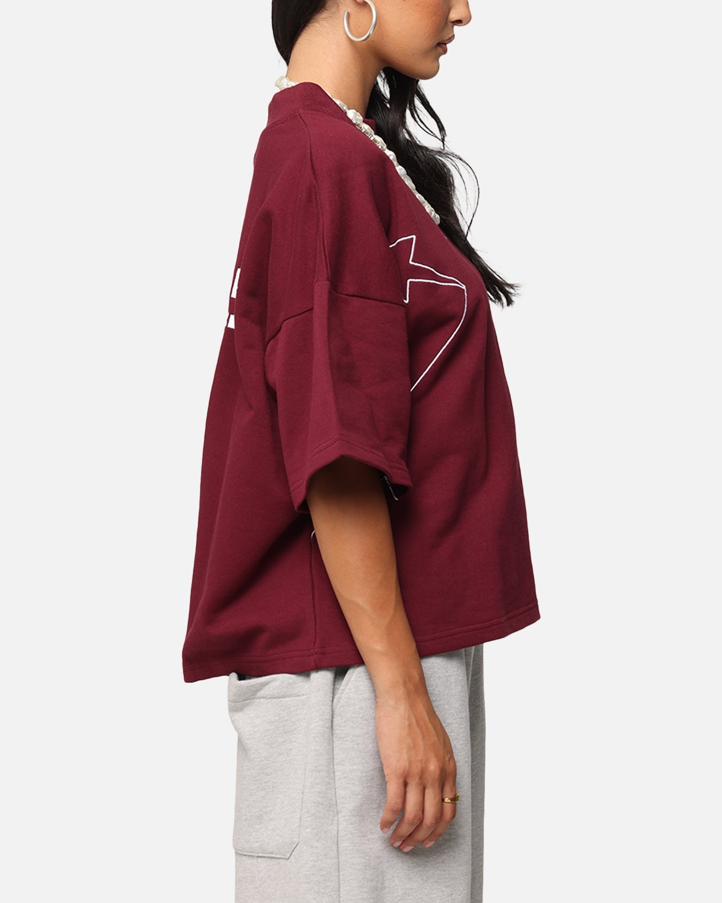 Loiter Dark Performance T-Shirt Burgandy Style001