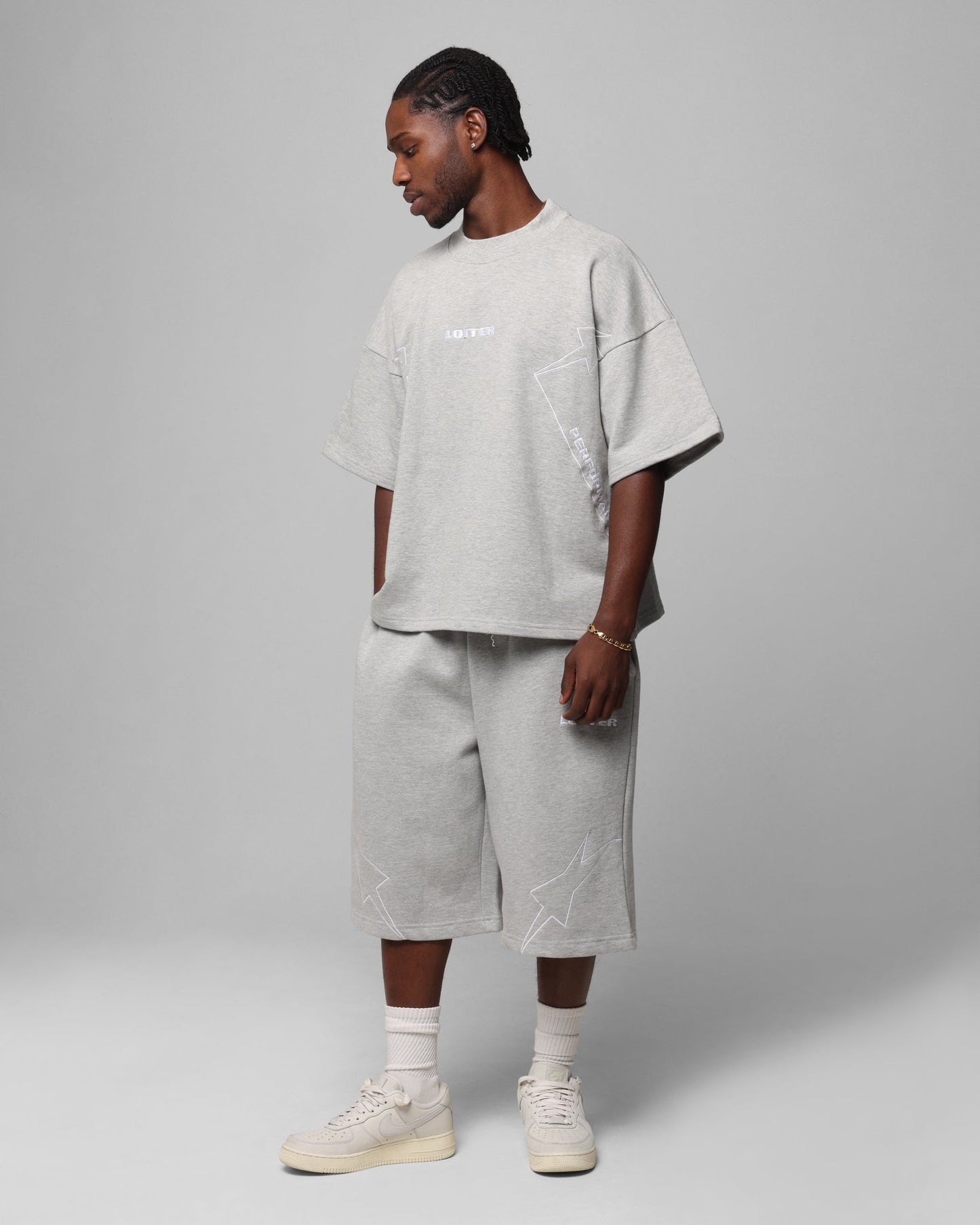 Loiter Dark Performance T-Shirt Grey