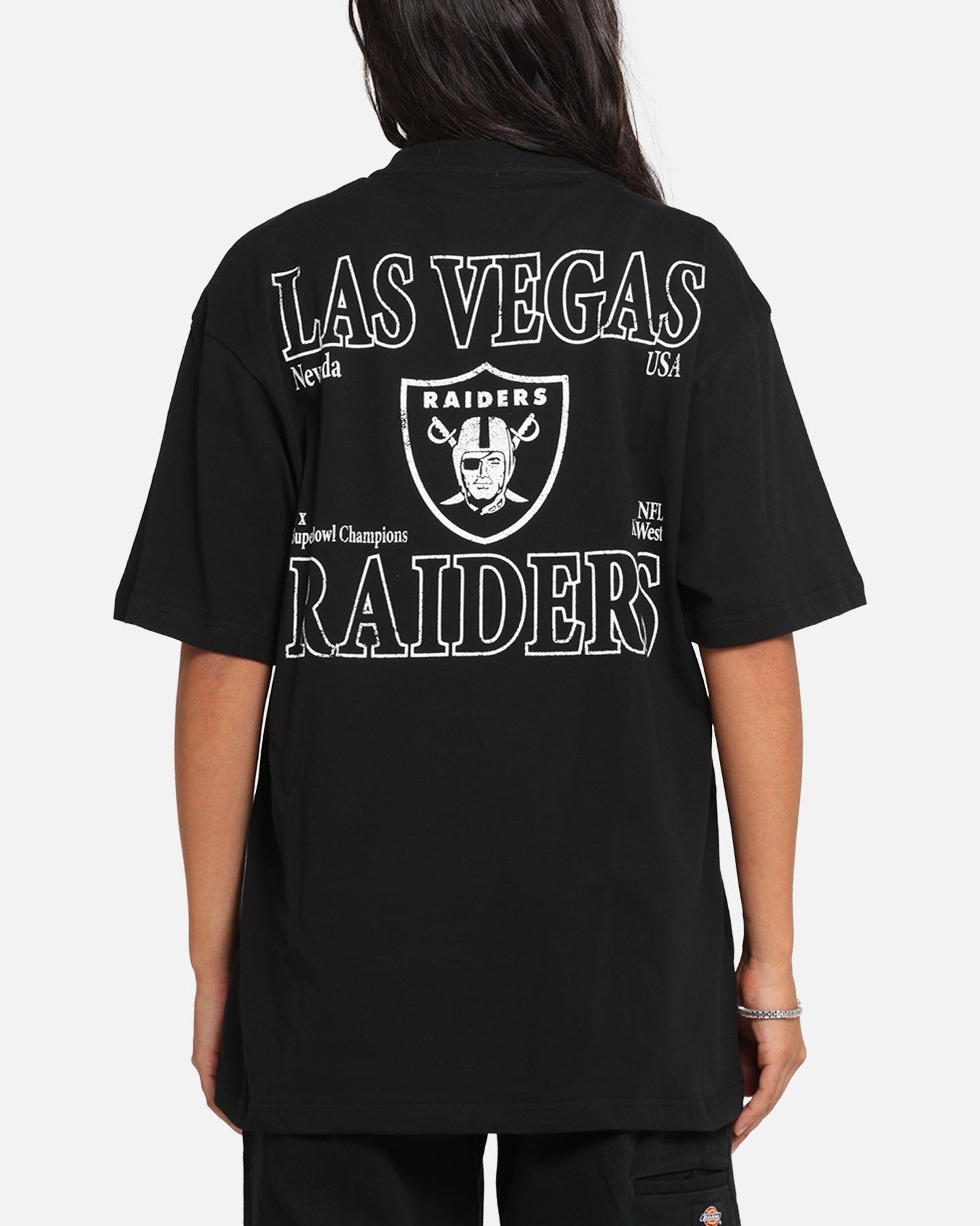 Majestic Athletic Las Vegas Raiders Cassell Wordmark T-Shirt Black Style001