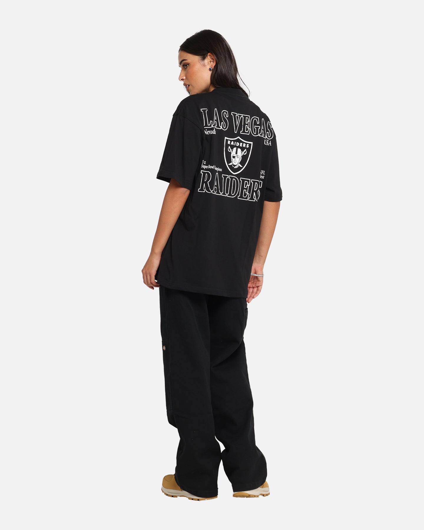 Majestic Athletic Las Vegas Raiders Cassell Wordmark T-Shirt Black Style001