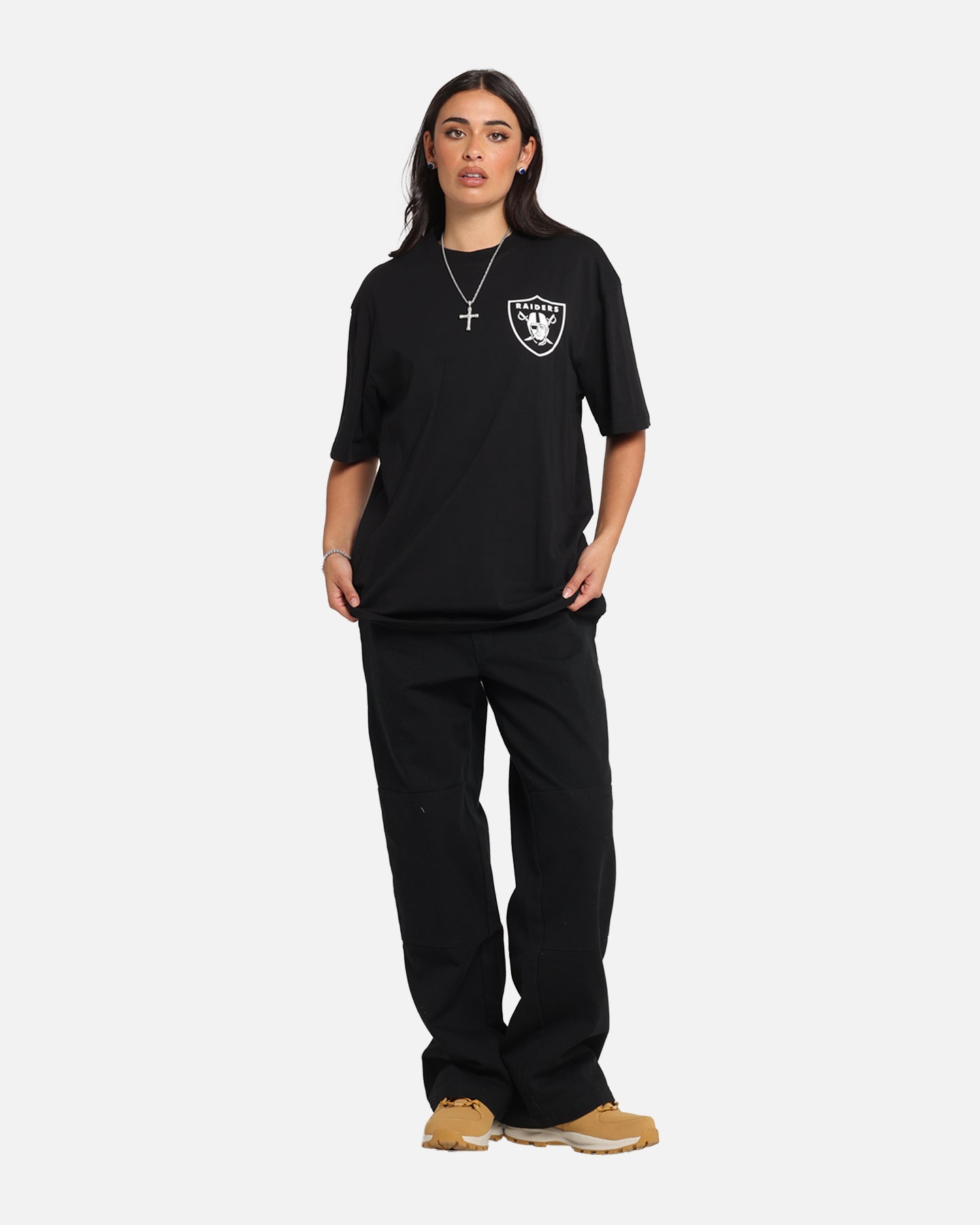 Majestic Athletic Las Vegas Raiders Cassell Wordmark T-Shirt Black Style001