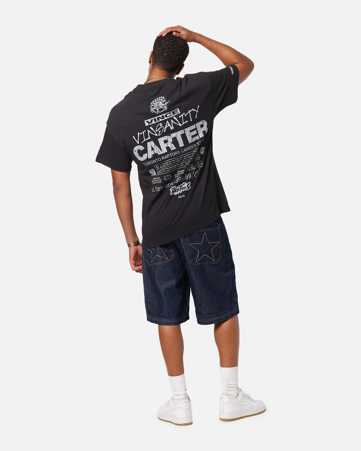 Mitchell & Ness Toronto Raptors Vince Carter Air Canada T-Shirt Overdyed Black